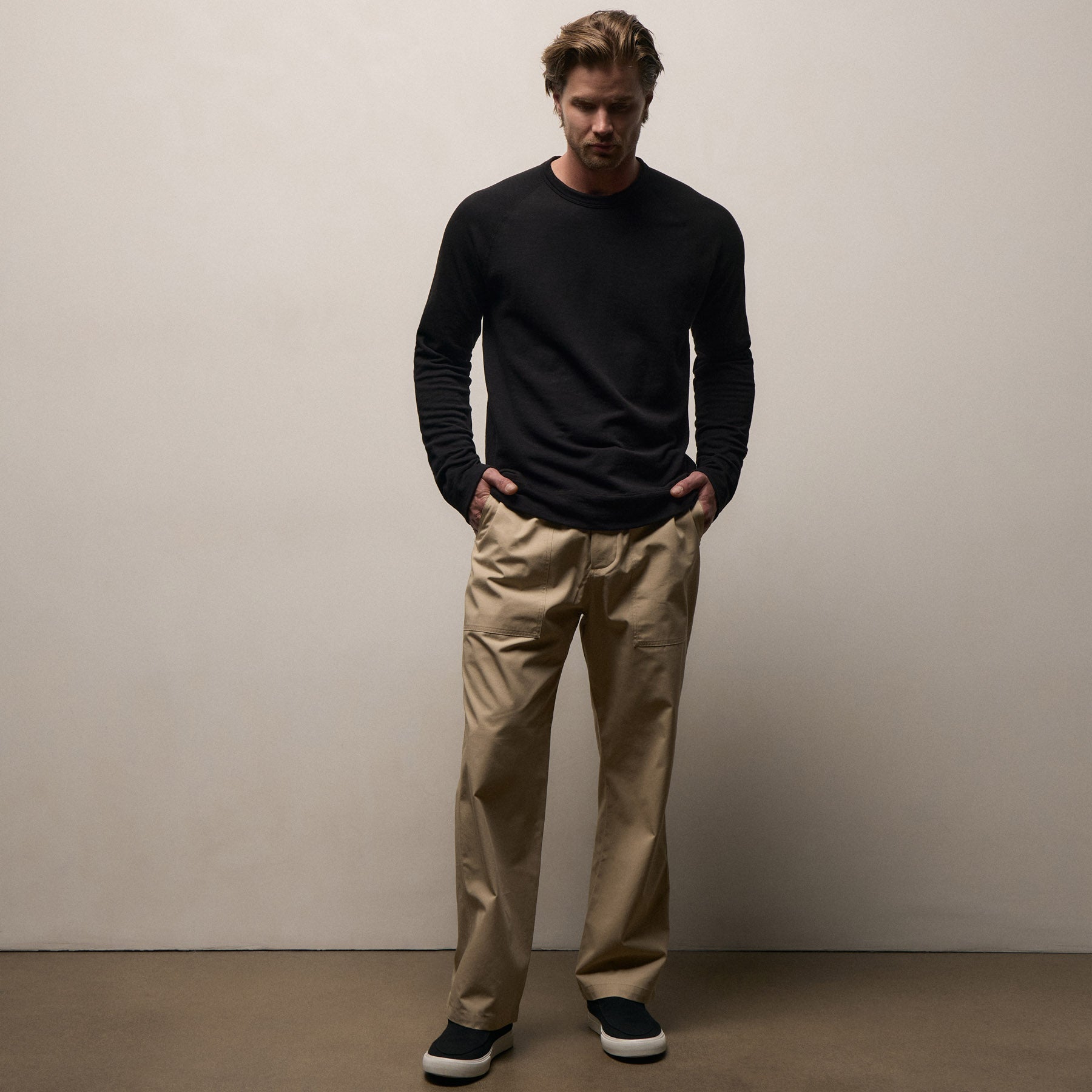 Vintage French Terry Sweatshirt - Black