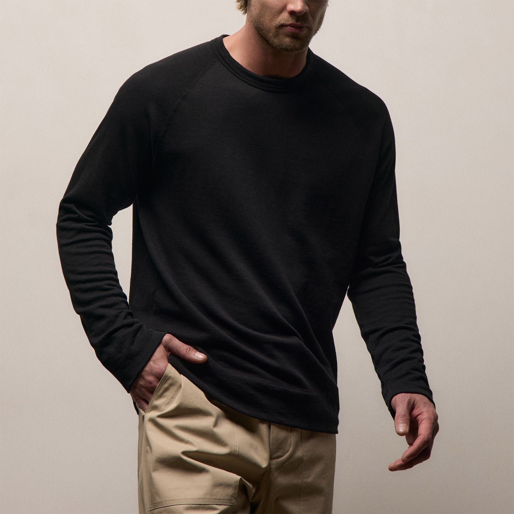 Vintage French Terry Sweatshirt - Black