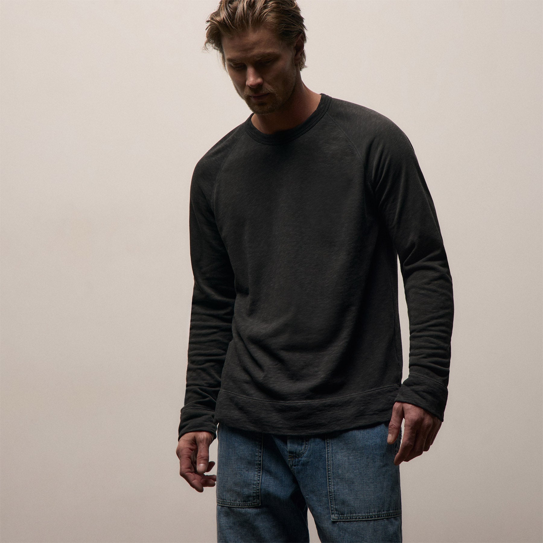 Vintage French Terry Sweatshirt - Carbon Pigment