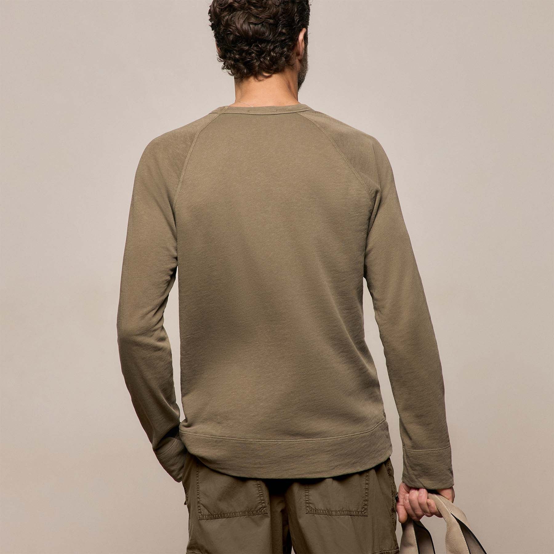 Vintage French Terry Sweatshirt - Light Olive Pigment
