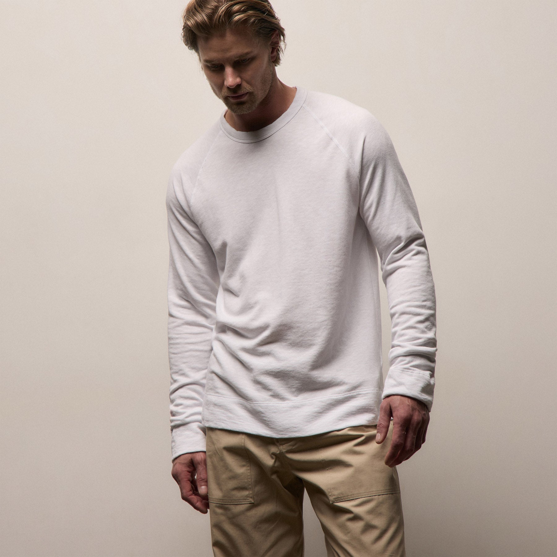 Vintage French Terry Sweatshirt - White