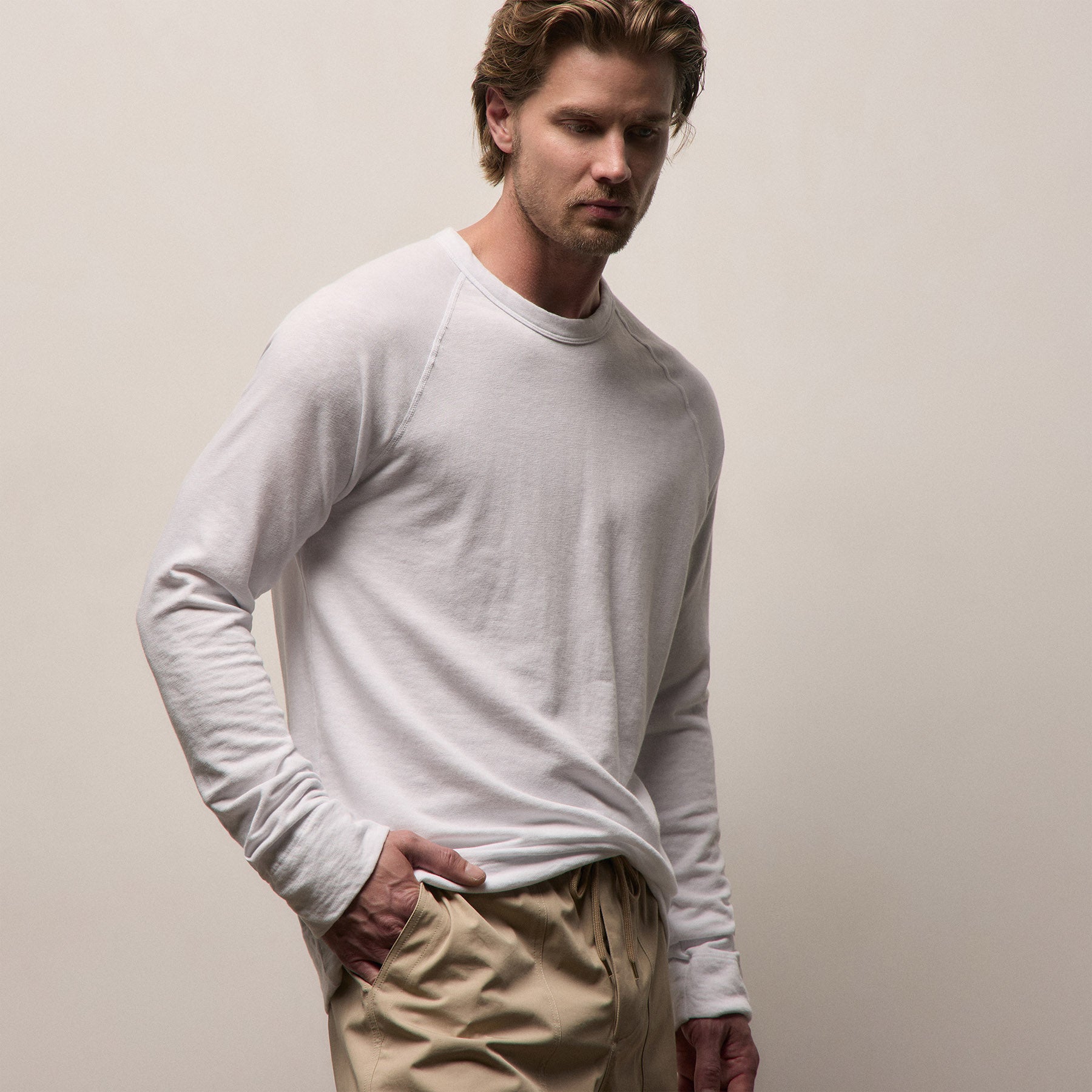 Vintage French Terry Sweatshirt - White