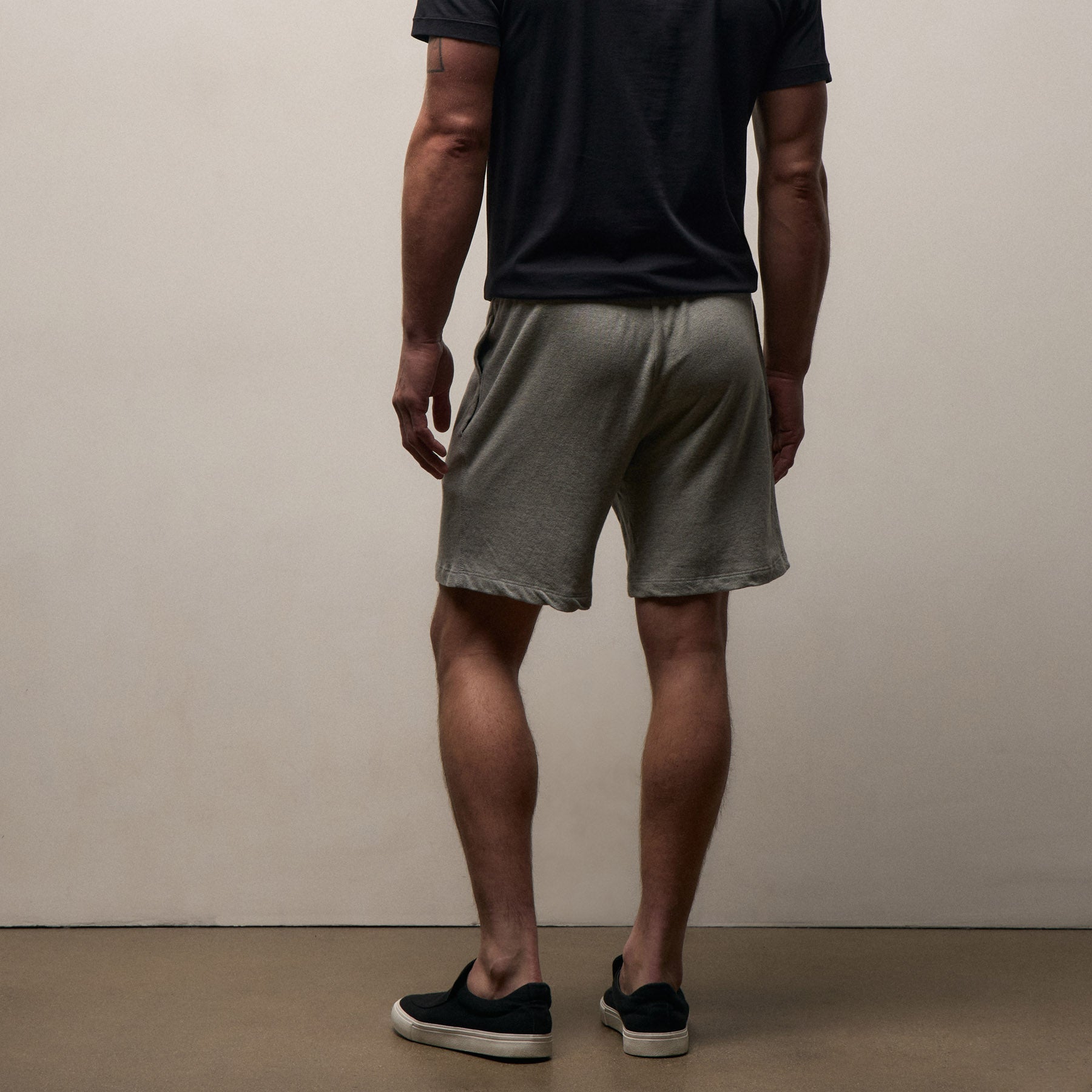 Vintage French Terry Sweat Short - Heather Grey