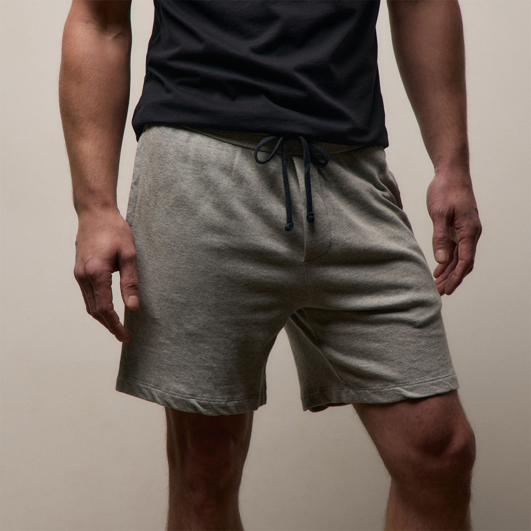 Vintage French Terry Sweat Short - Heather Grey