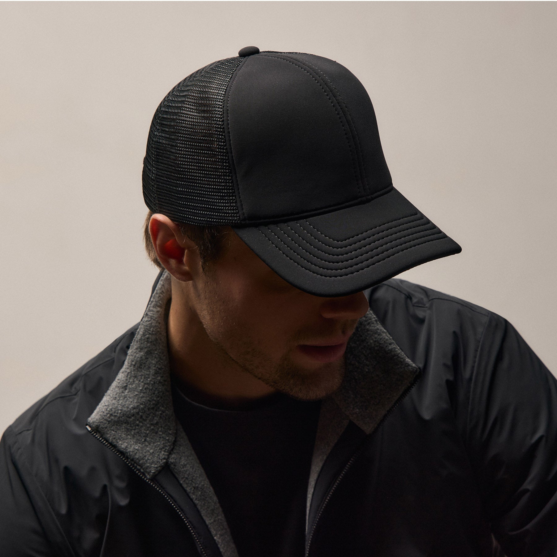 Scuba 6 Panel Baseball Hat - Black