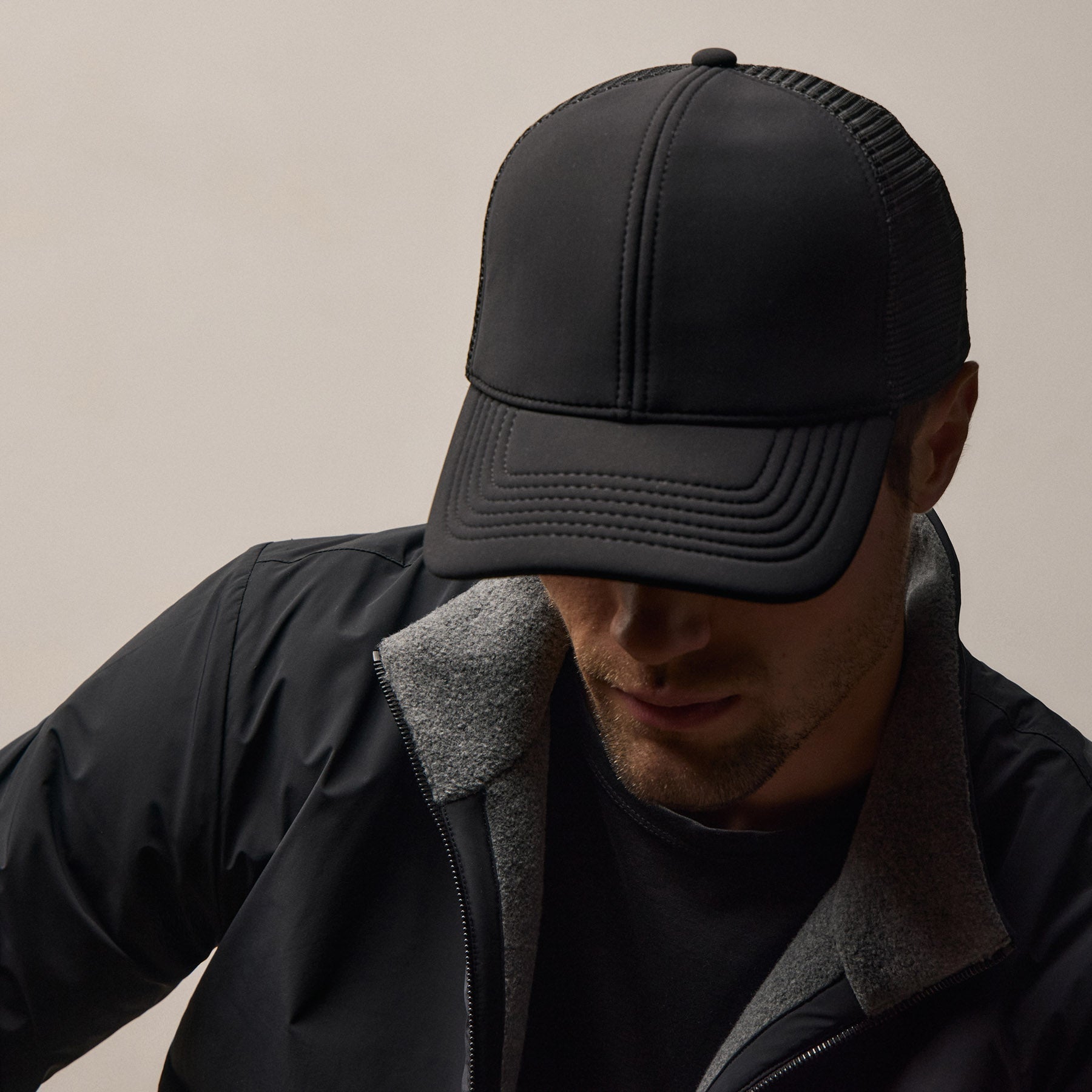 Scuba 6 Panel Baseball Hat - Black