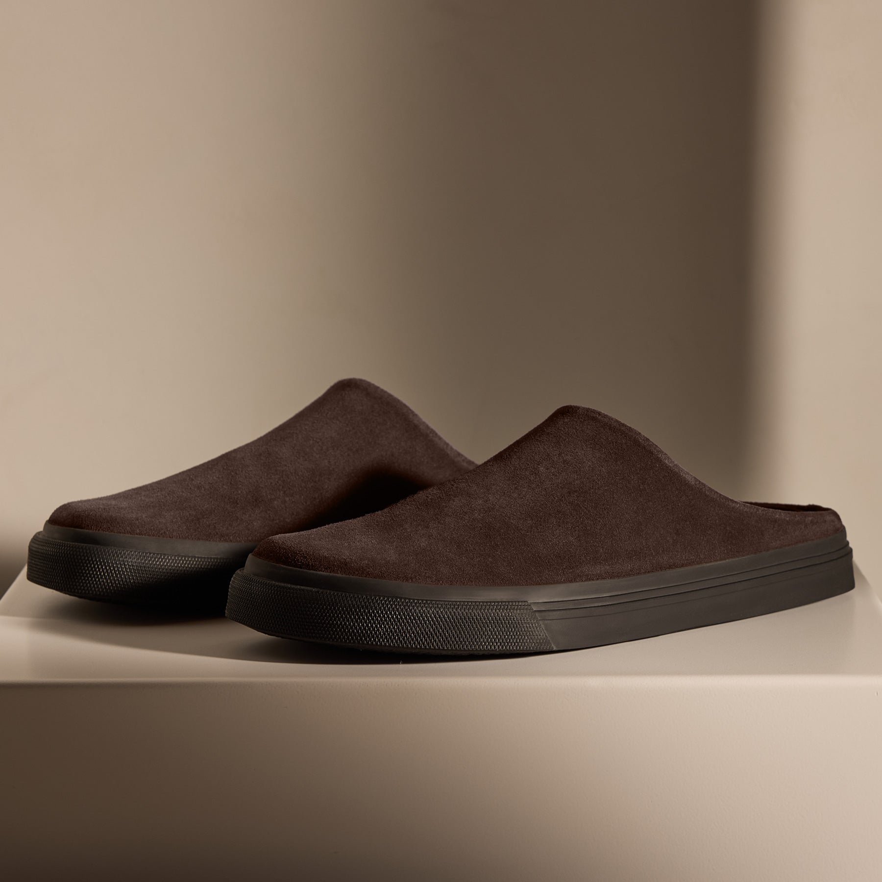 Men's Suede Clog - Cafe