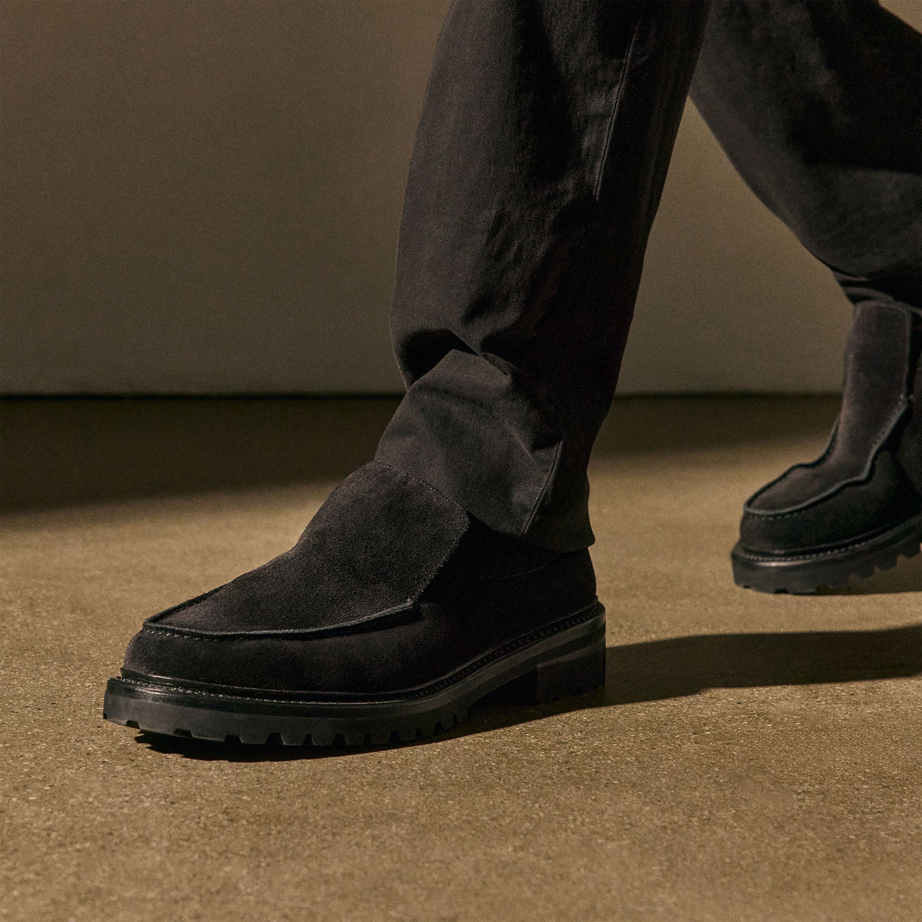 Men's Suede Loafer - Black