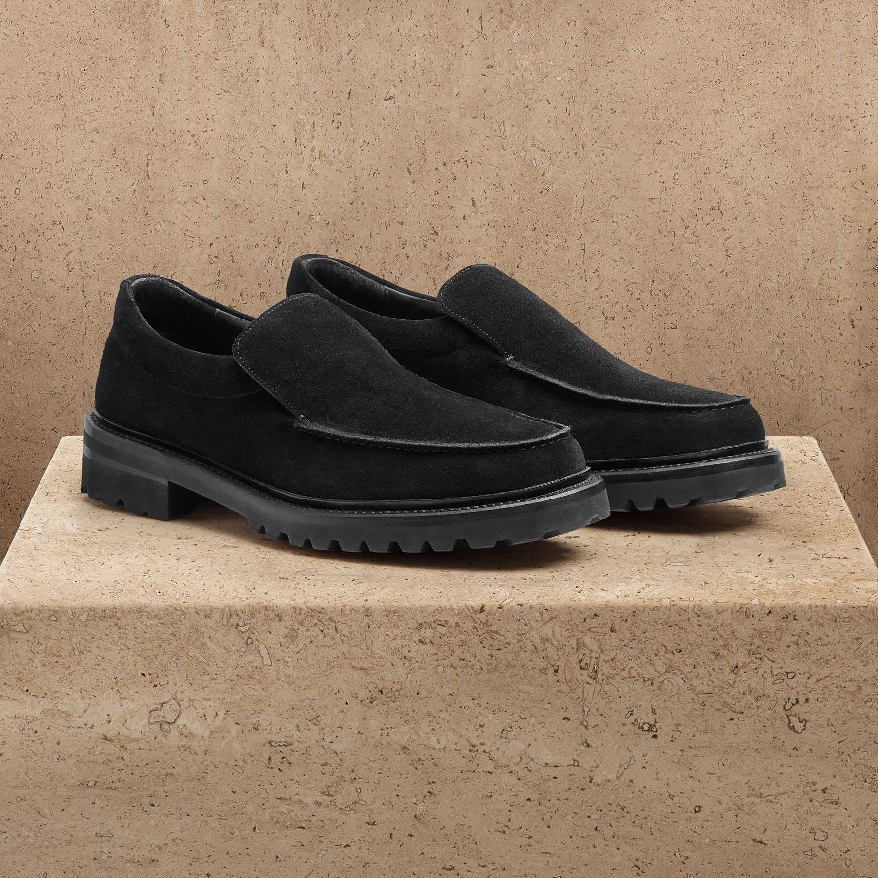 Men's Suede Loafer - Black