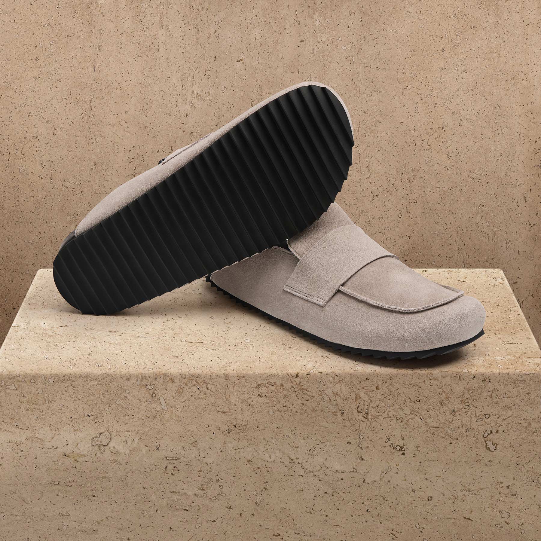 Men's Suede Slip On Loafer - Earth