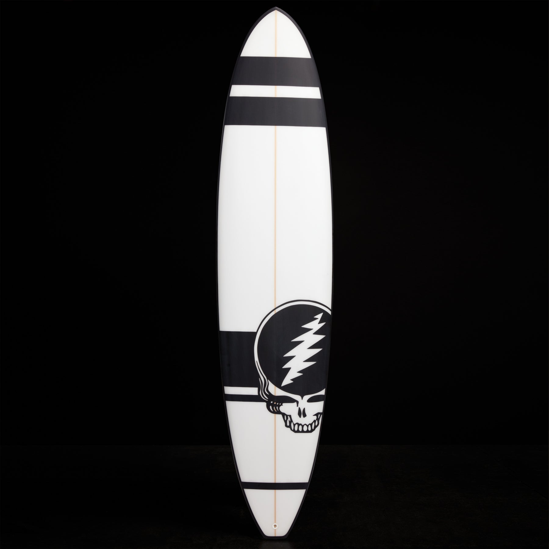 Grateful Dead Longboard 7Ft 10In - White & Black w/ Skull