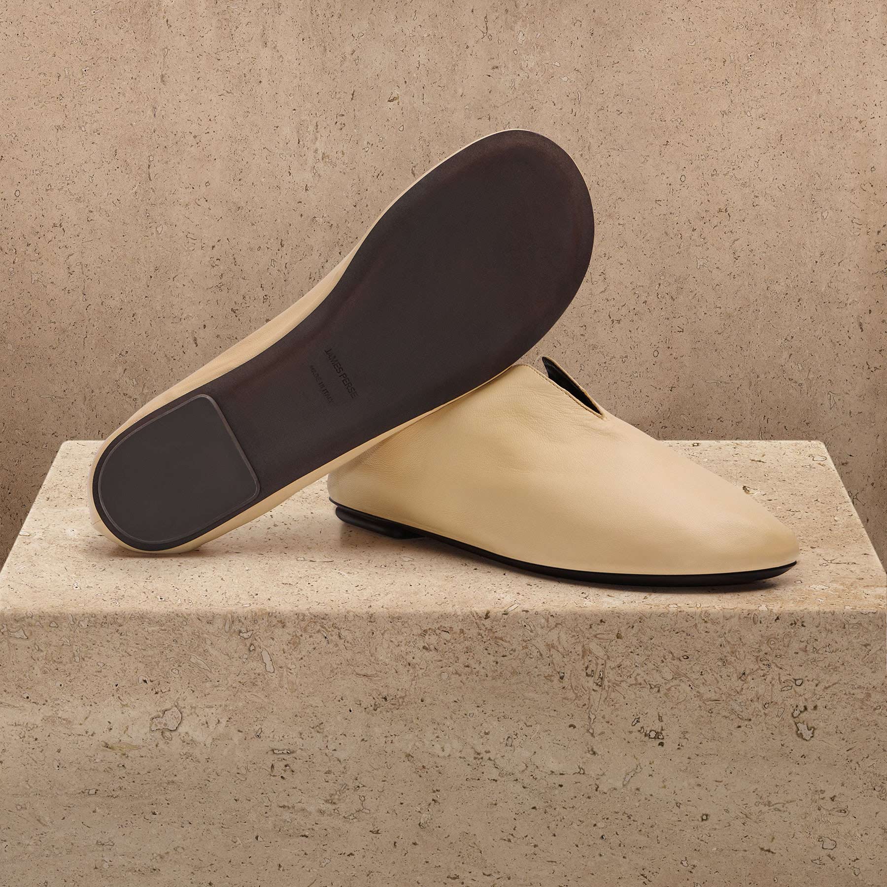 Women's Napa Leather Babouche - Sahara
