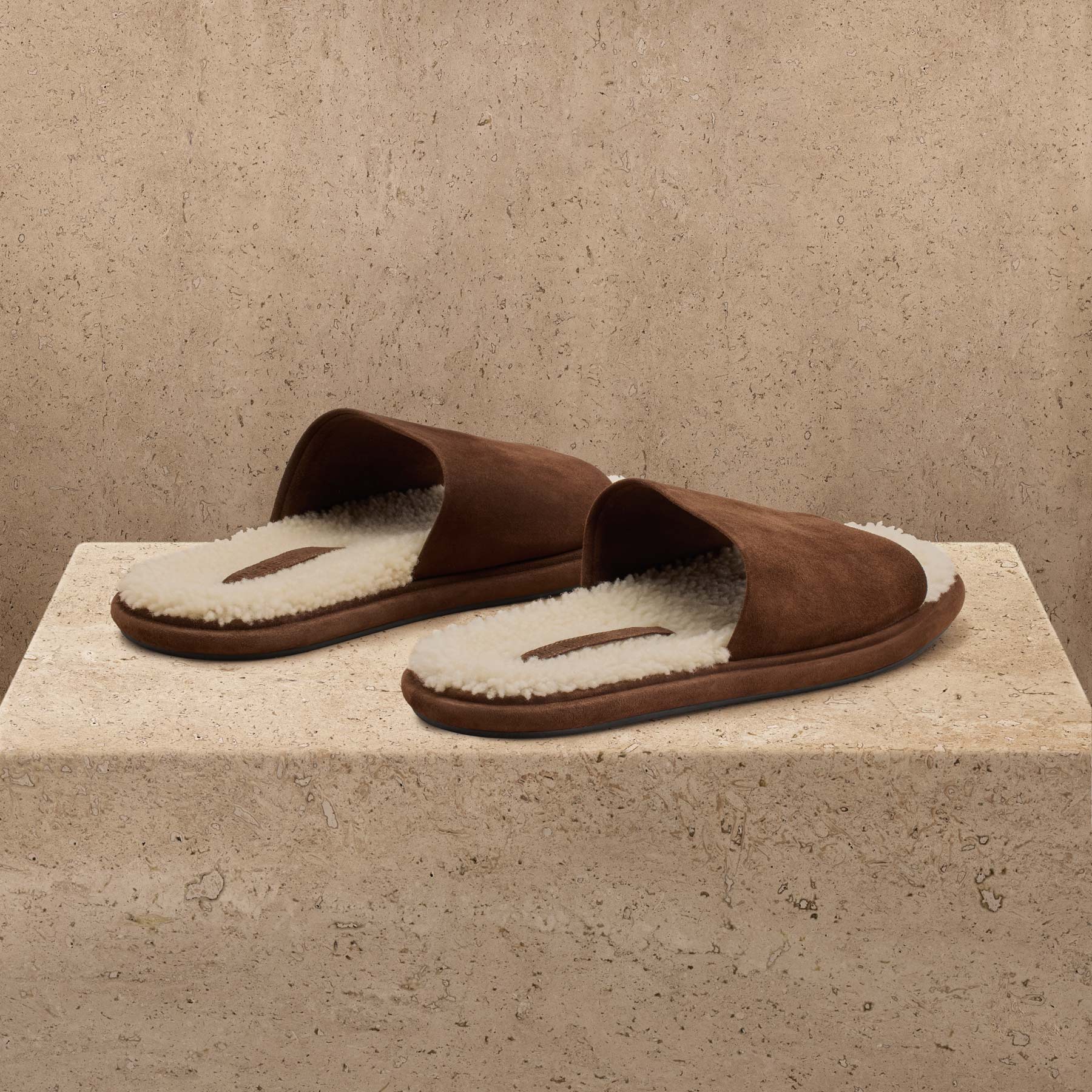 Women's Shearling Suede Slide - Acero/Natural