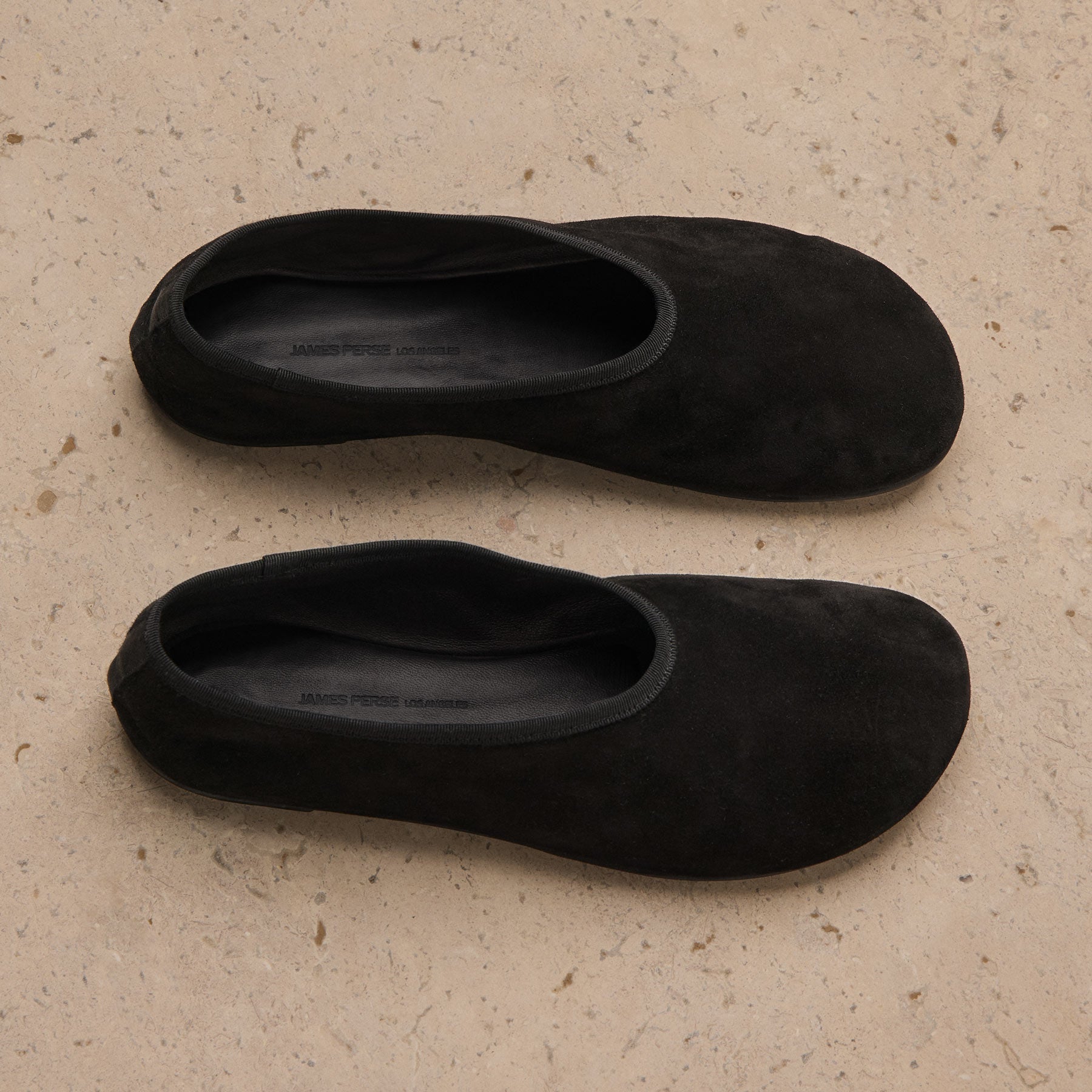Women's Binded Suede Ballet Flat - Black