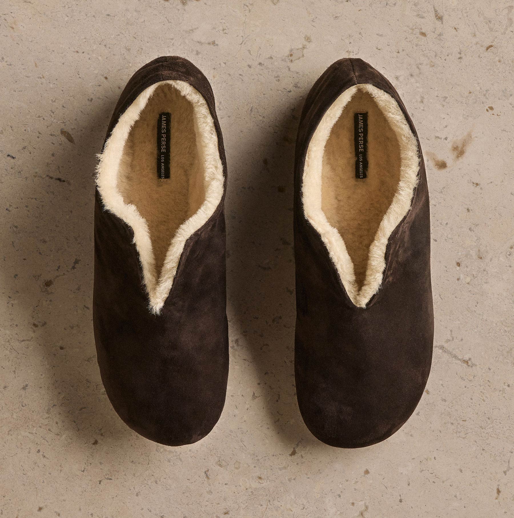 Women's Shearling Lined Suede Babouche - Acero/Natural