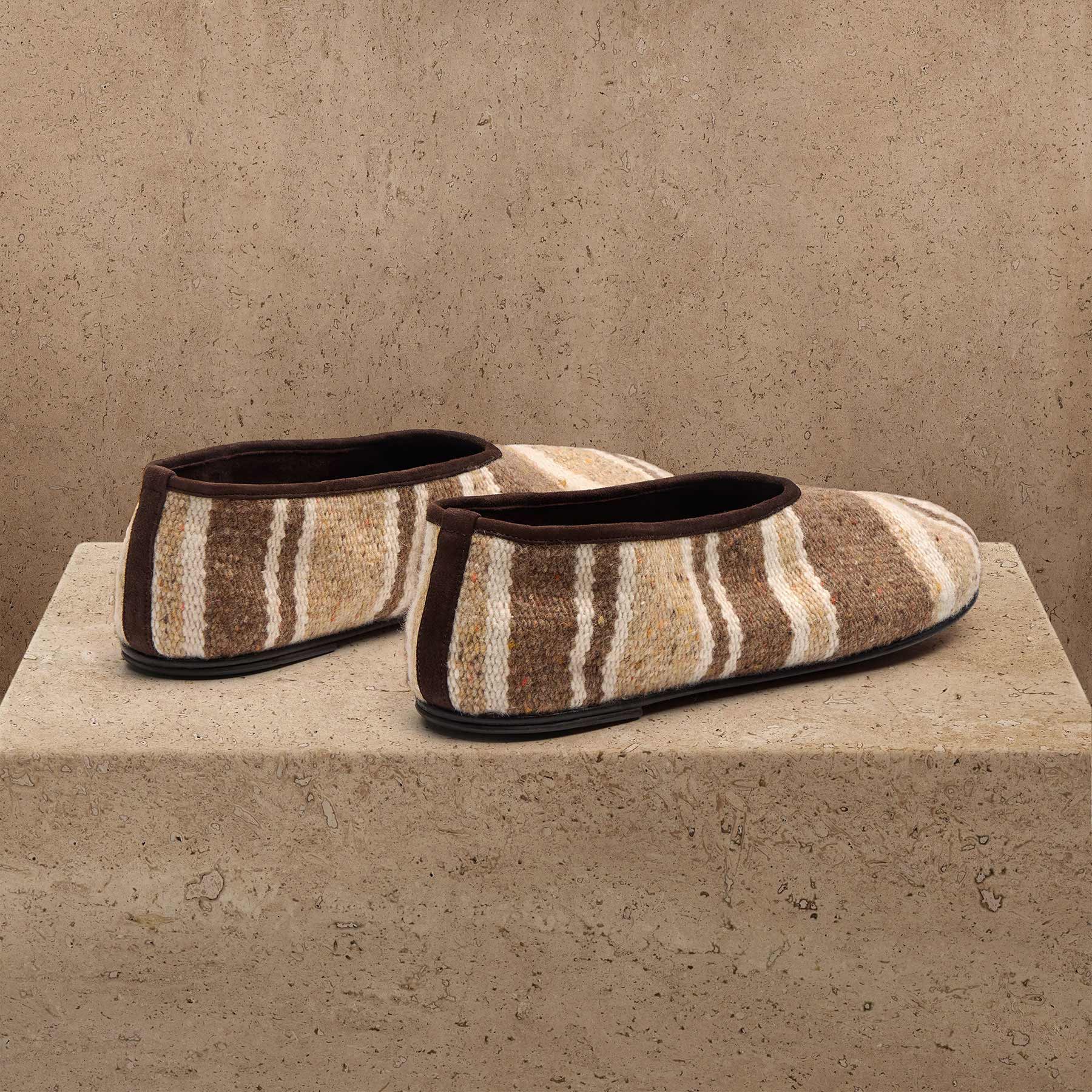 Women's Baja Stripe Flat - Beige Multi Stripe