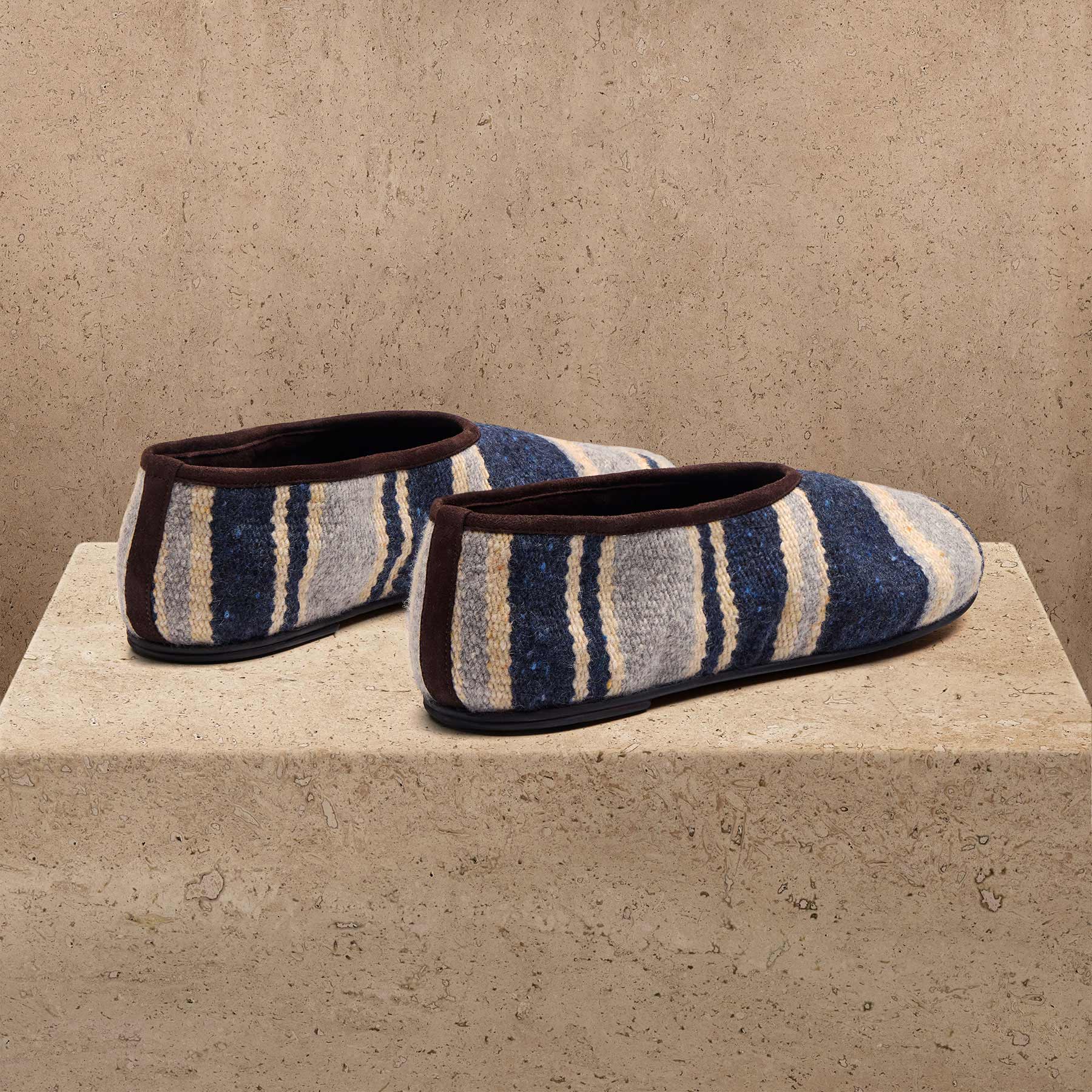 Women's Baja Stripe Flat - Navy Multi Stripe