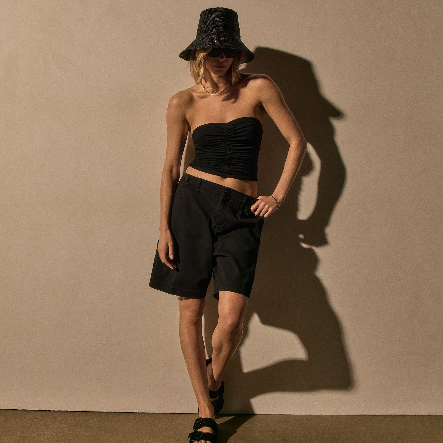 Cotton Long Short - Black Pigment