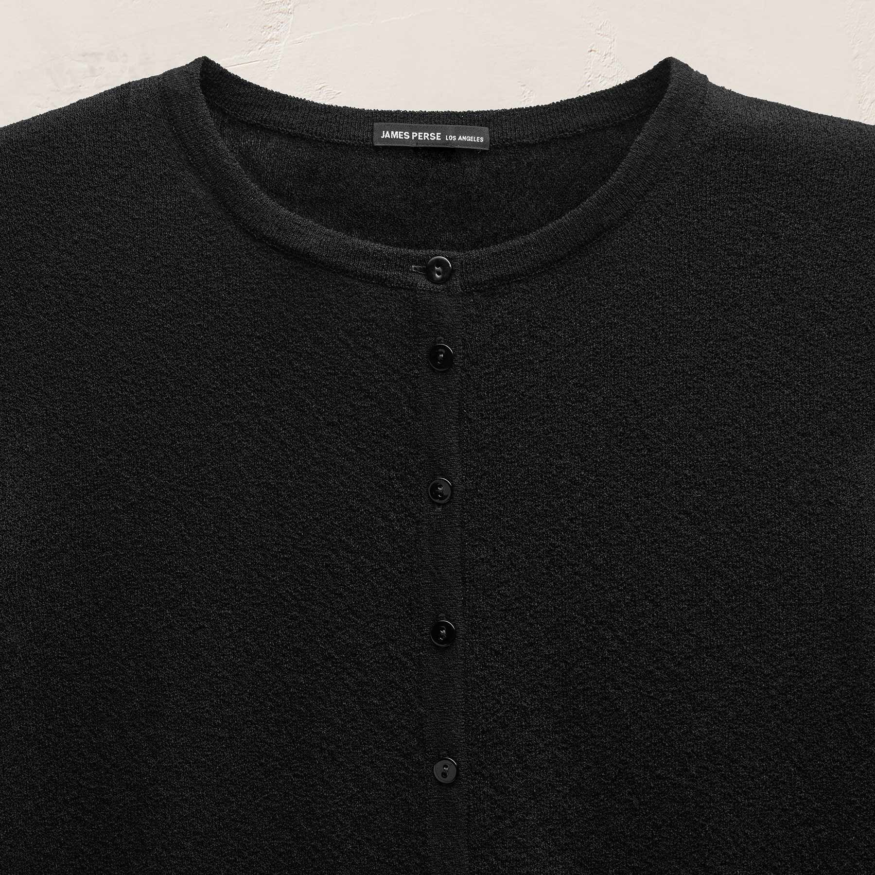 Fine Knit Cardigan - Black