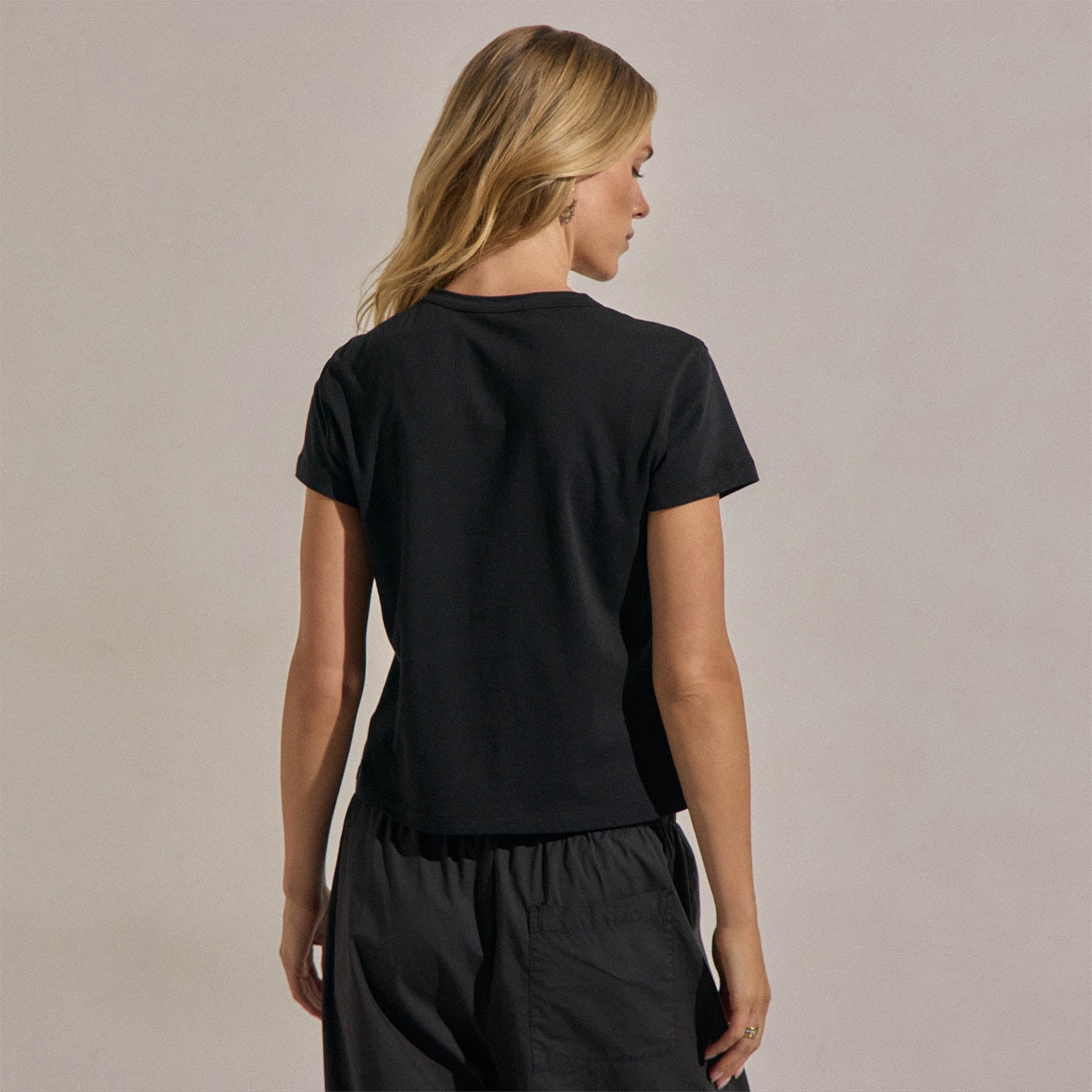 Brushed Elevated Jersey Short Sleeve Tee - Black