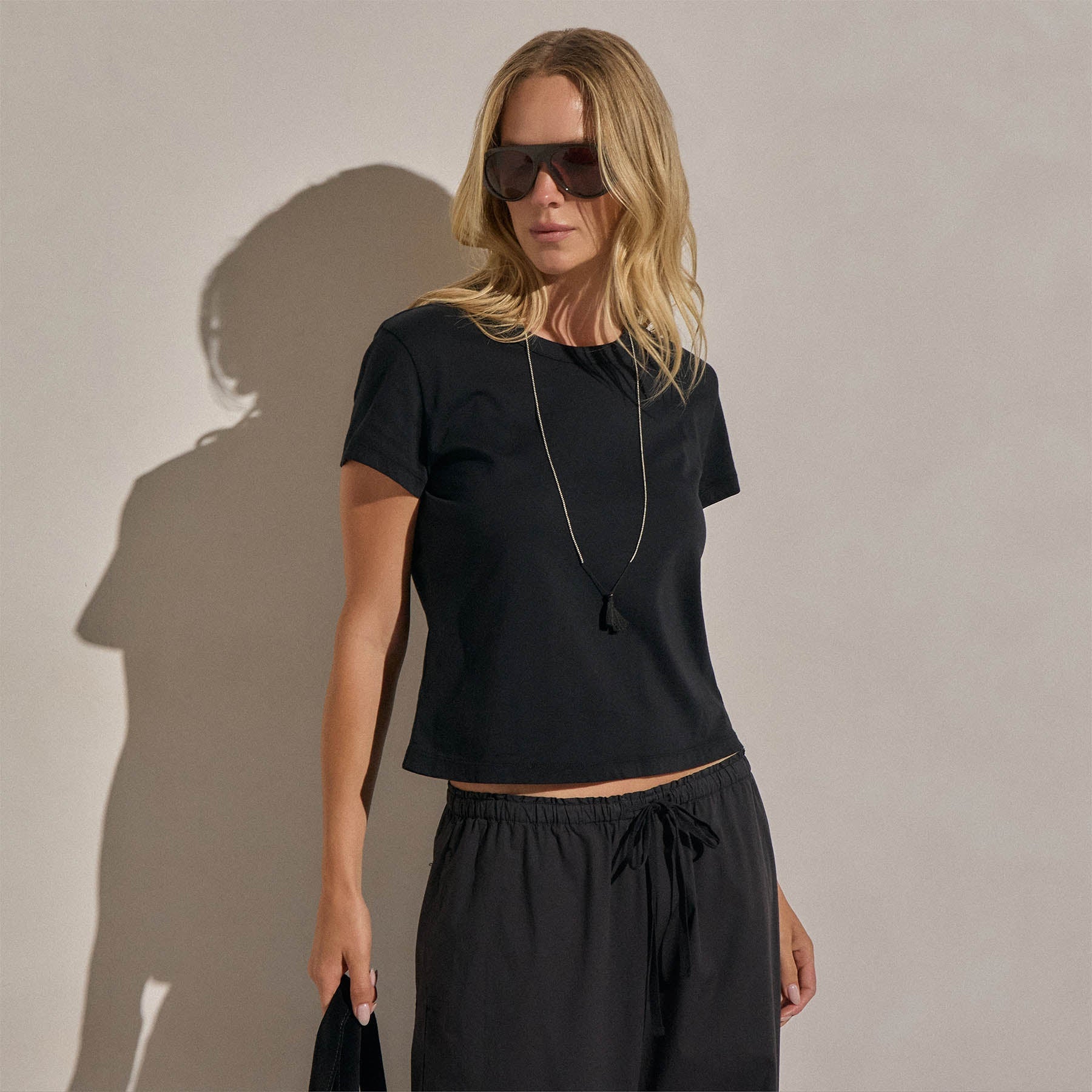 Brushed Elevated Jersey Short Sleeve Tee - Black