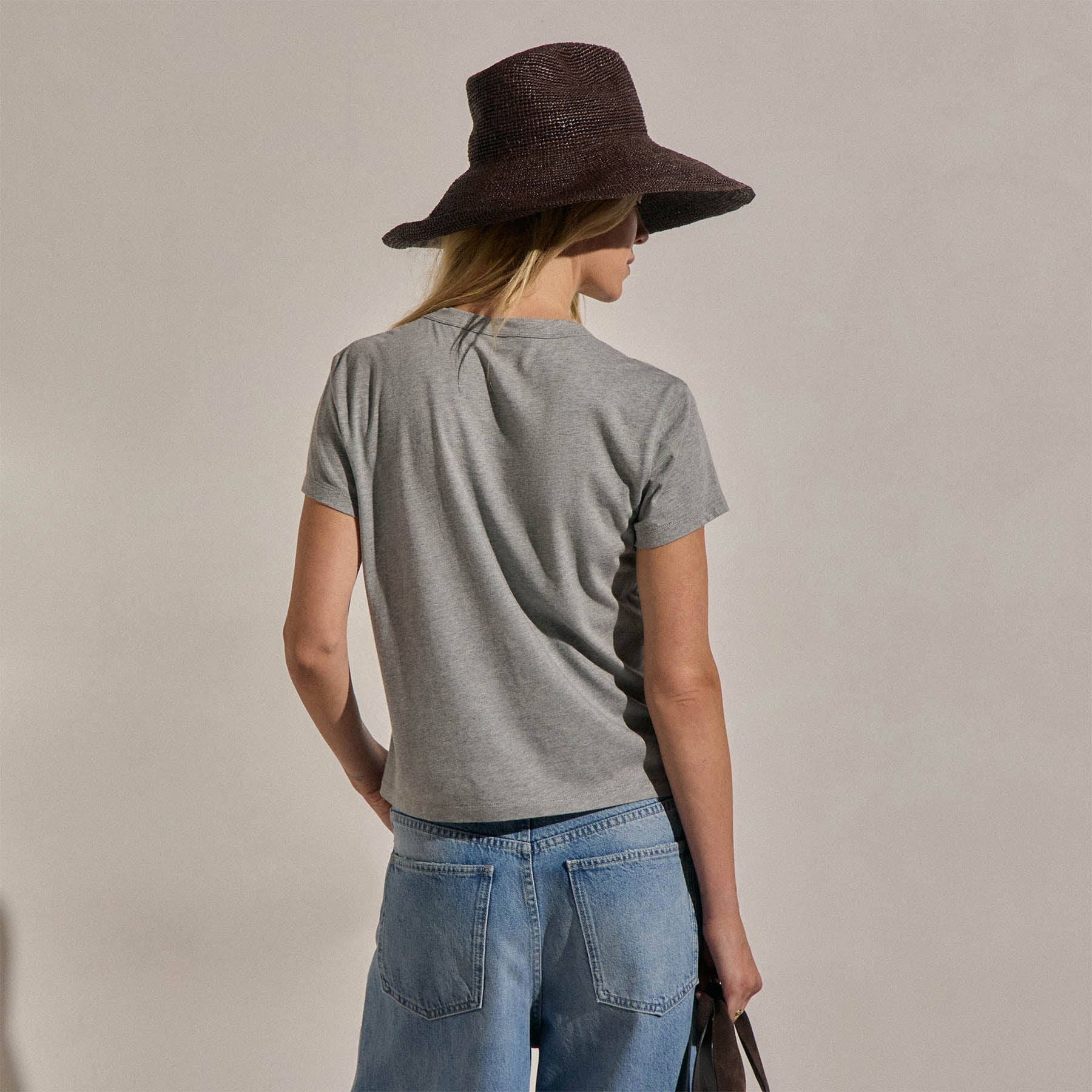 Brushed Elevated Jersey Short Sleeve Tee - Heather Grey