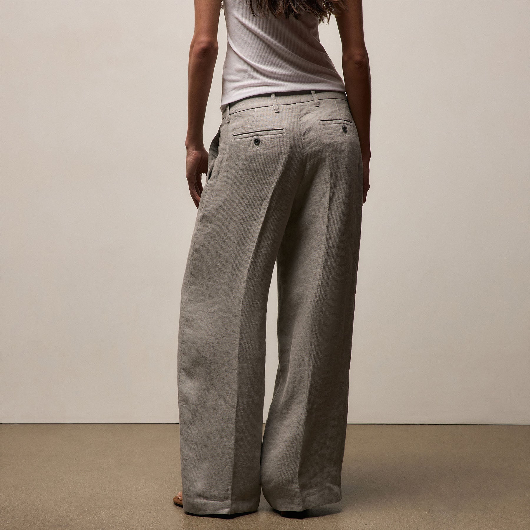 Playa Linen Trouser - Fog