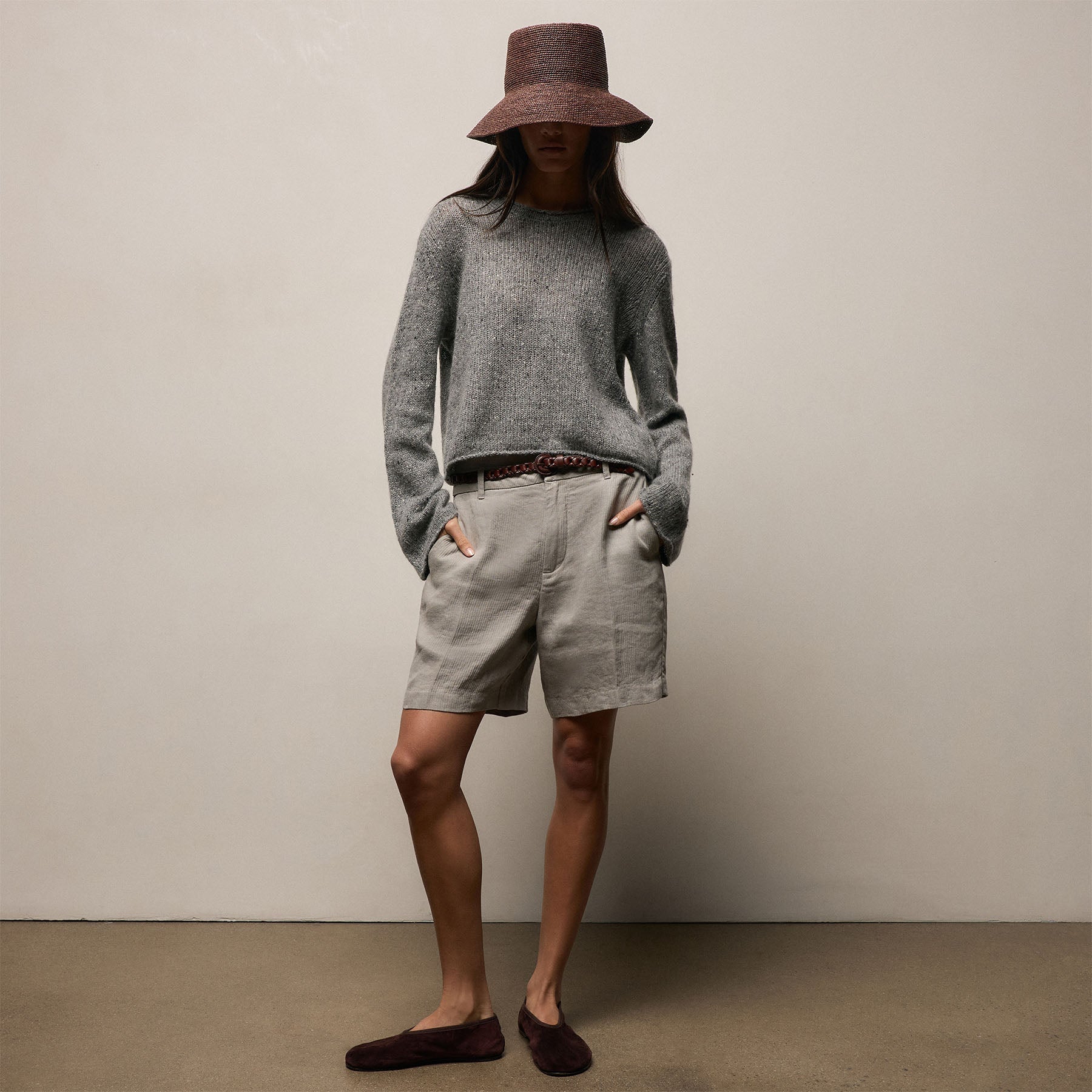 Playa Linen Bermuda Short - Fog