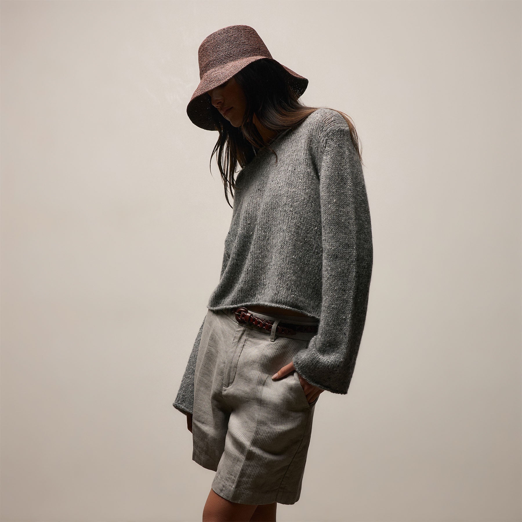 Playa Linen Bermuda Short - Fog