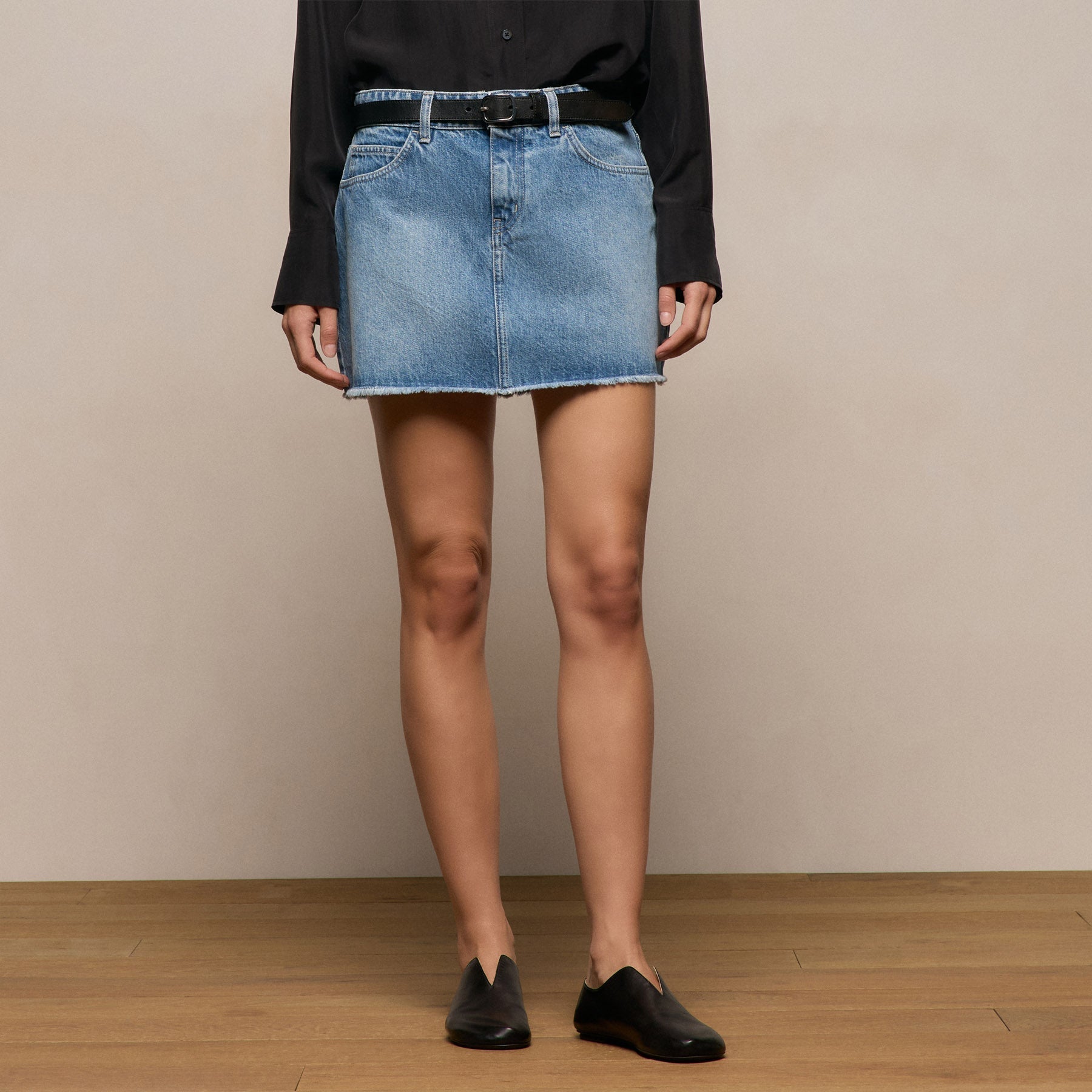 5 Pocket Denim Mini Skirt - Vintage Pacific