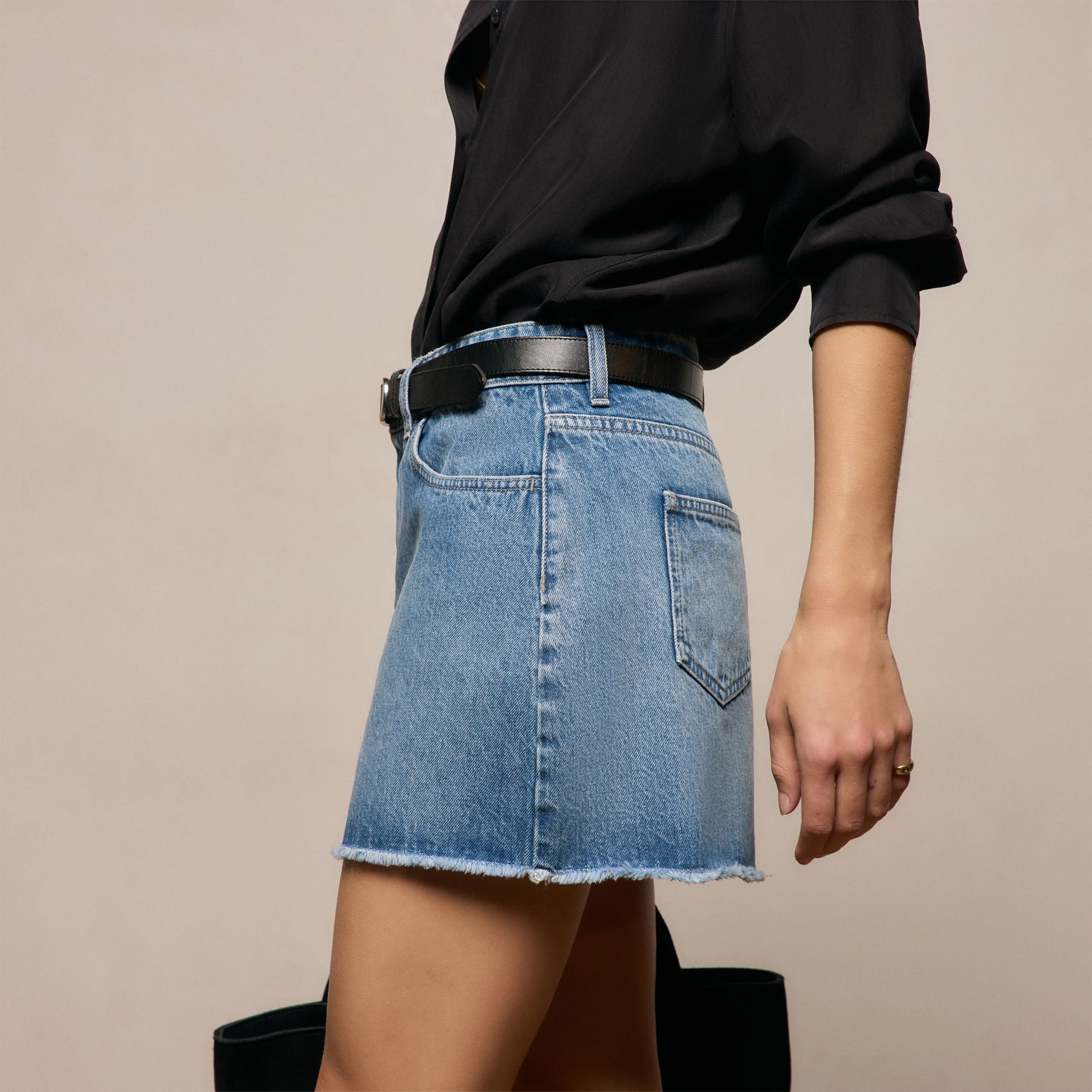 5 Pocket Denim Mini Skirt - Vintage Pacific