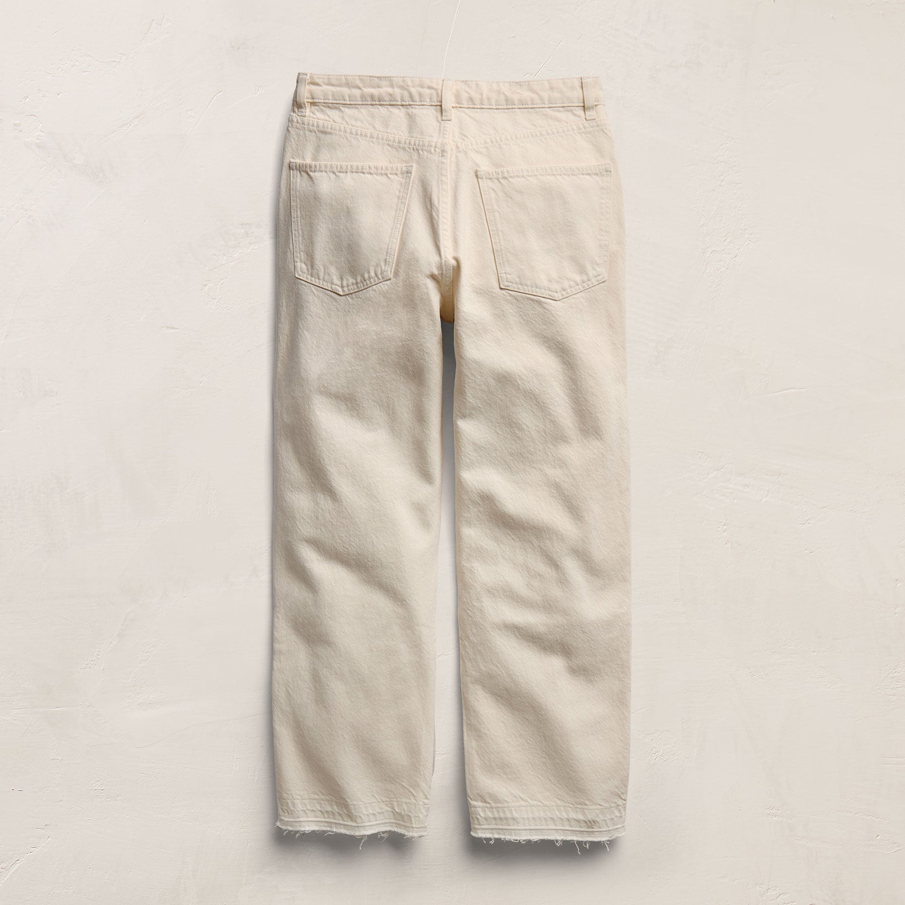 Relaxed Straight Cropped Jean - Ecru