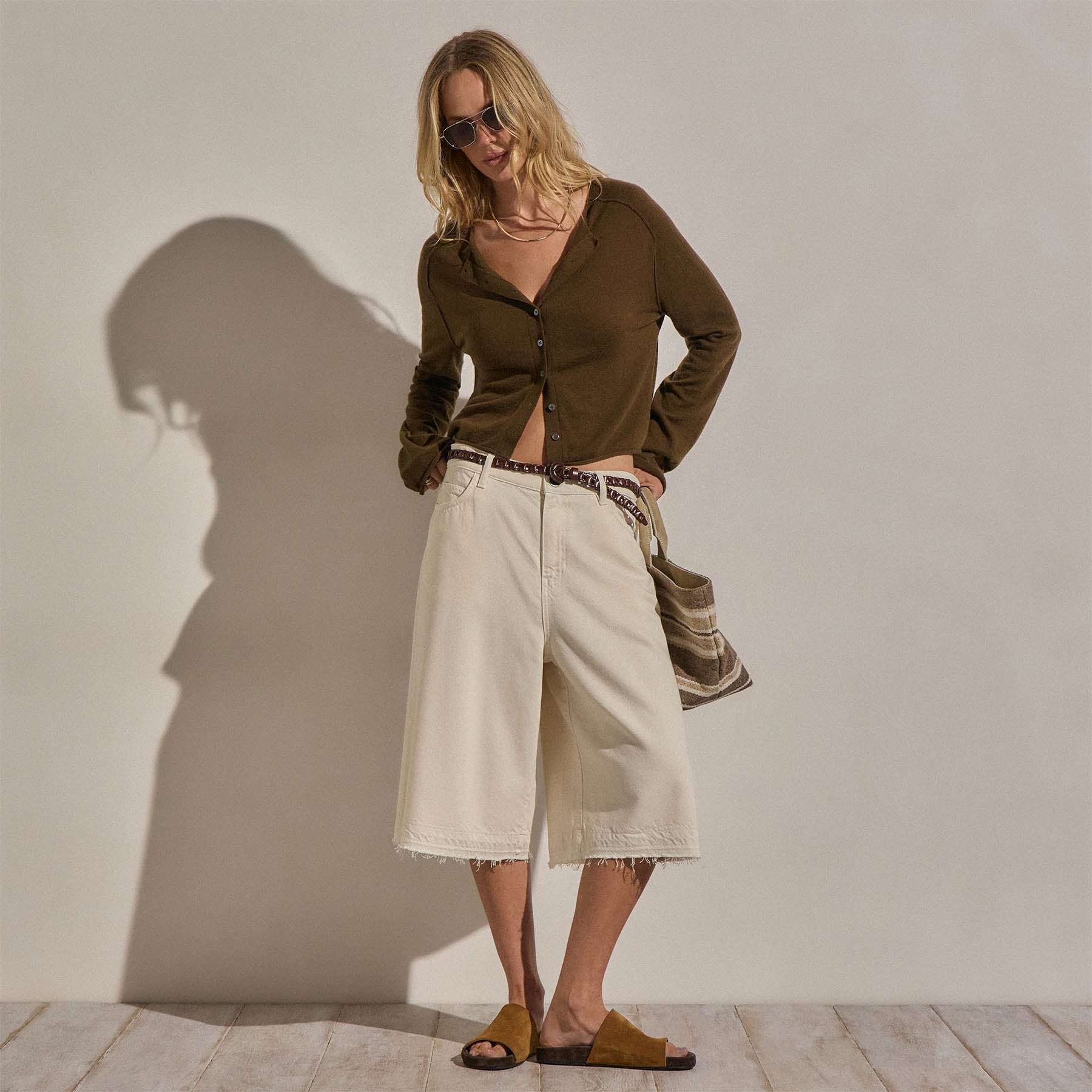 Cashmere Raglan Cardigan - Cocoa