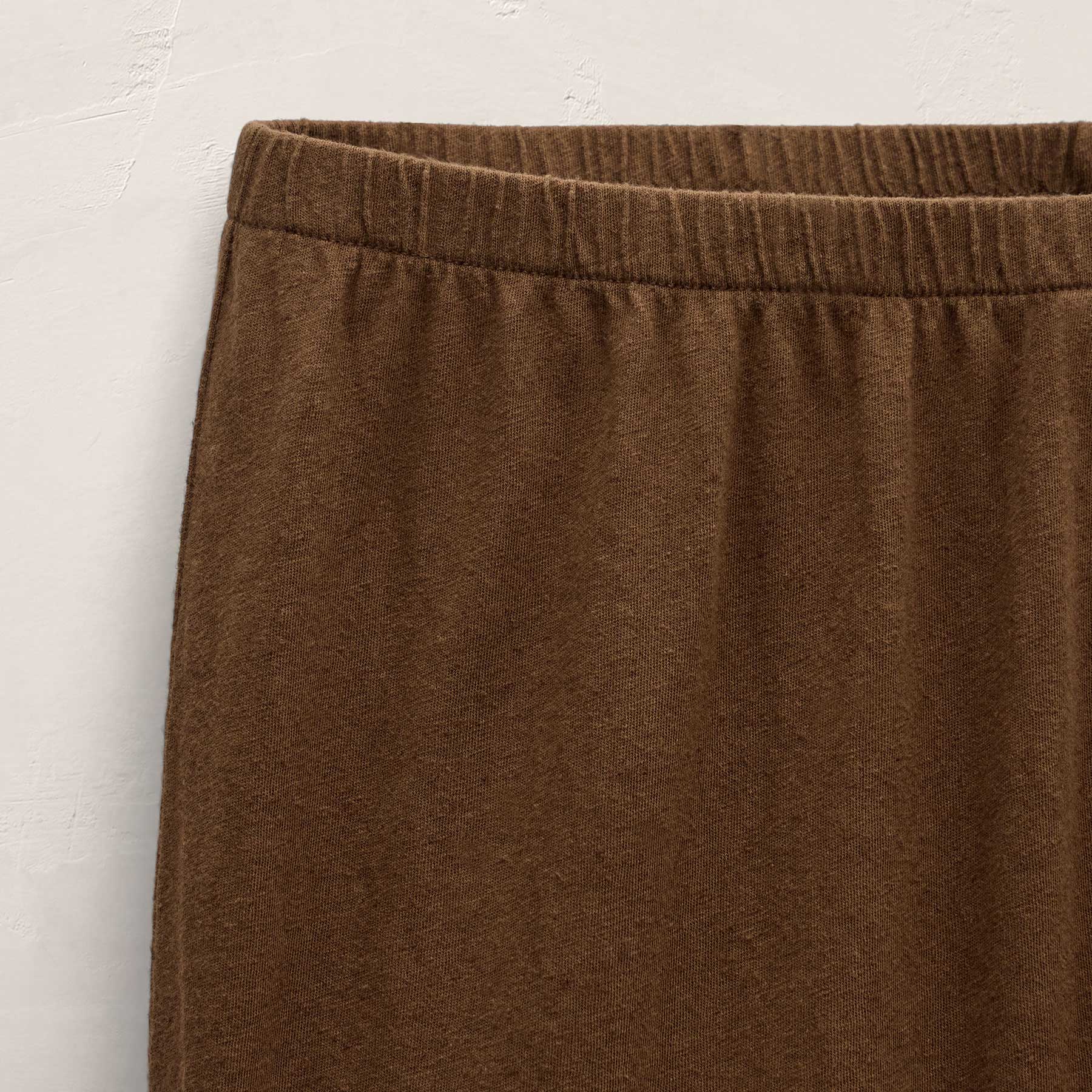 Cotton Linen Pull On Pant - Cocoa