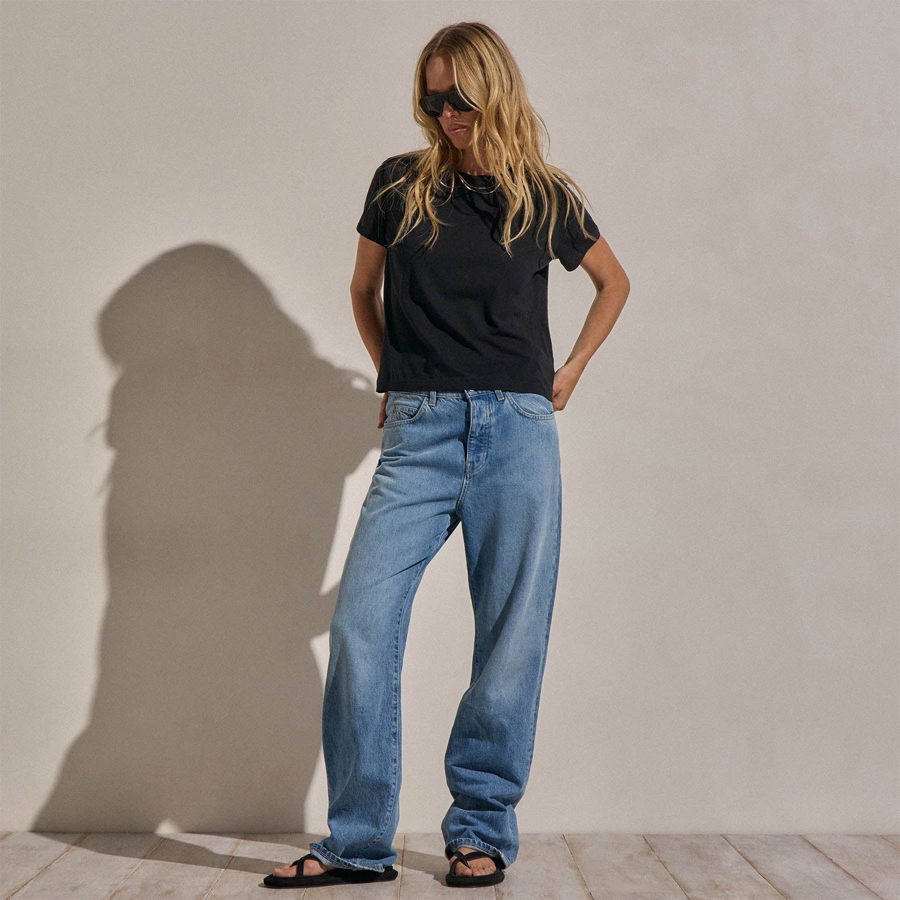 Cotton Cashmere Tee - Black