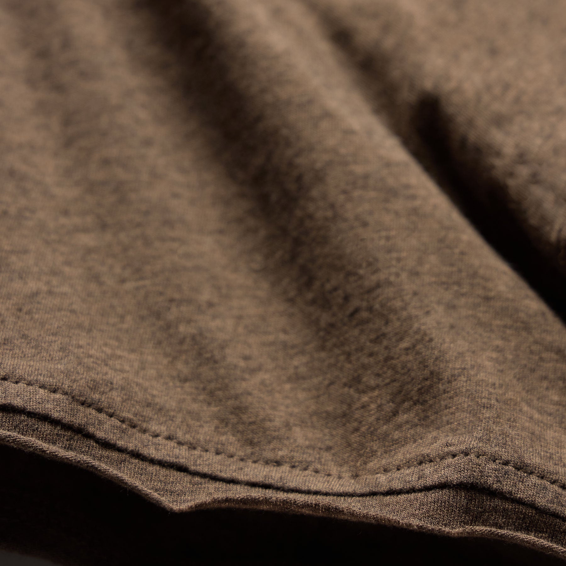 Cotton Cashmere Tee - Brown