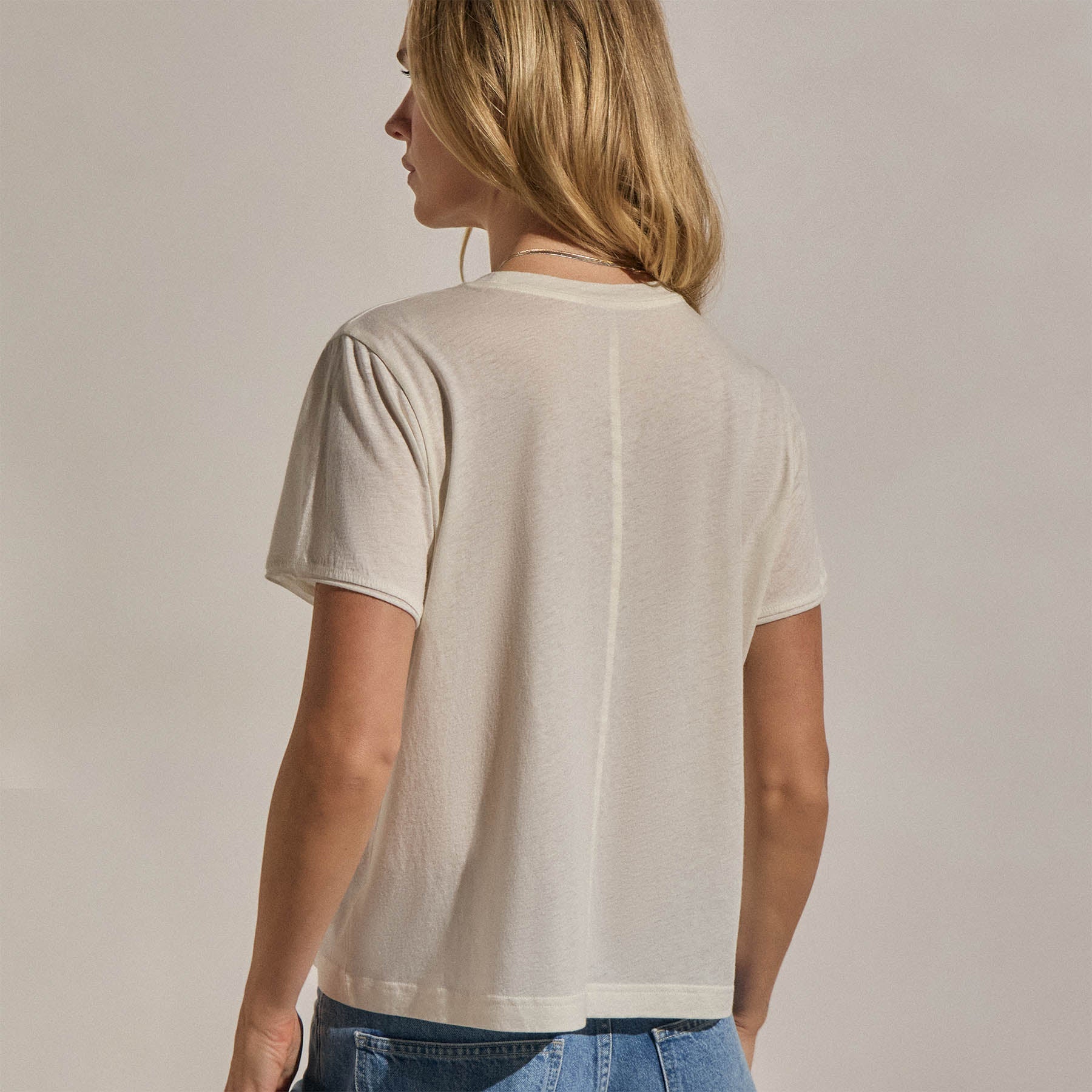 Cotton Cashmere Tee - Off White