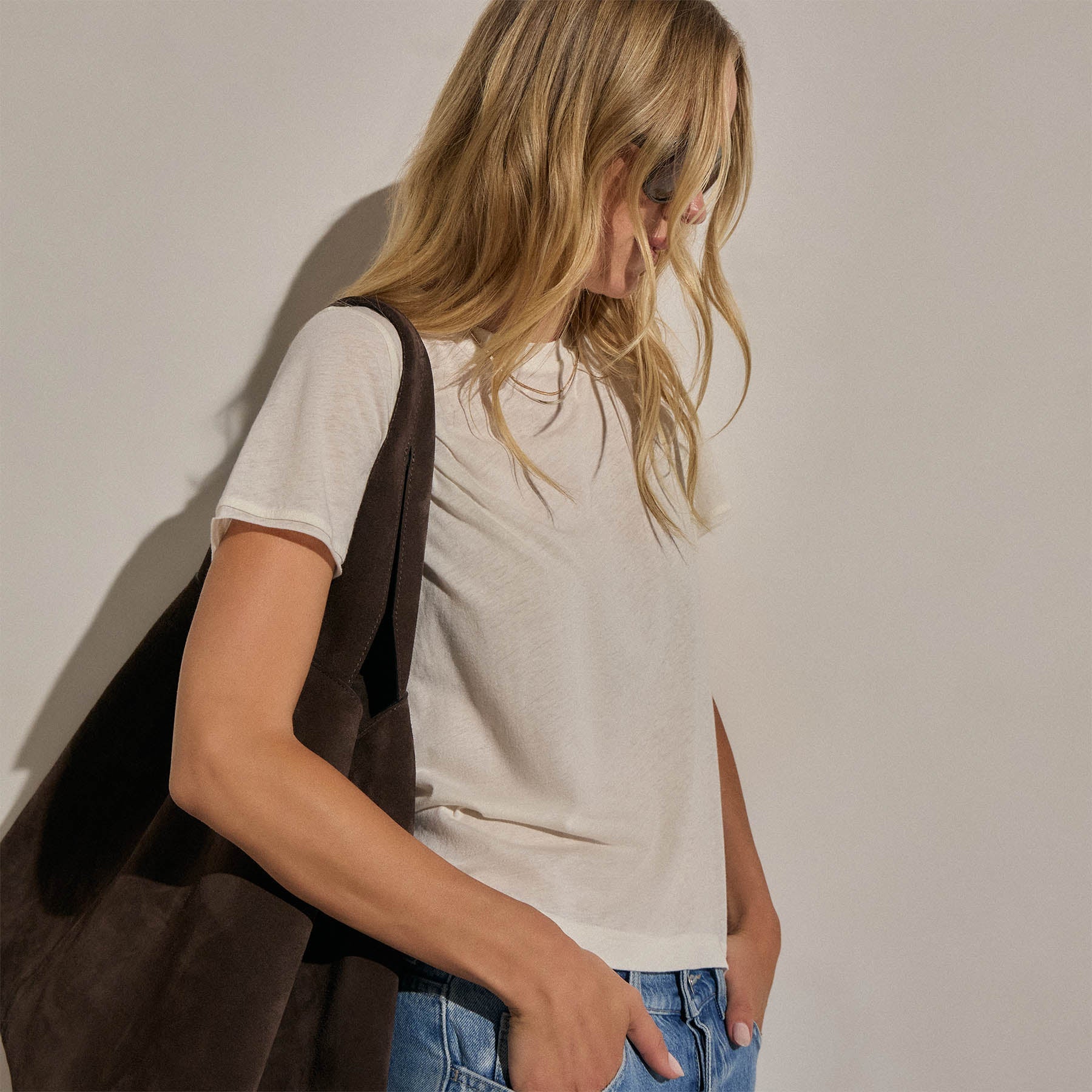 Cotton Cashmere Tee - Off White