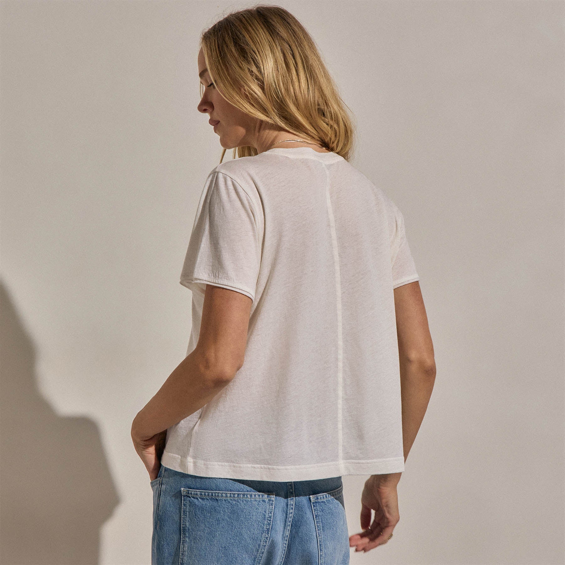 Cotton Cashmere Tee - White