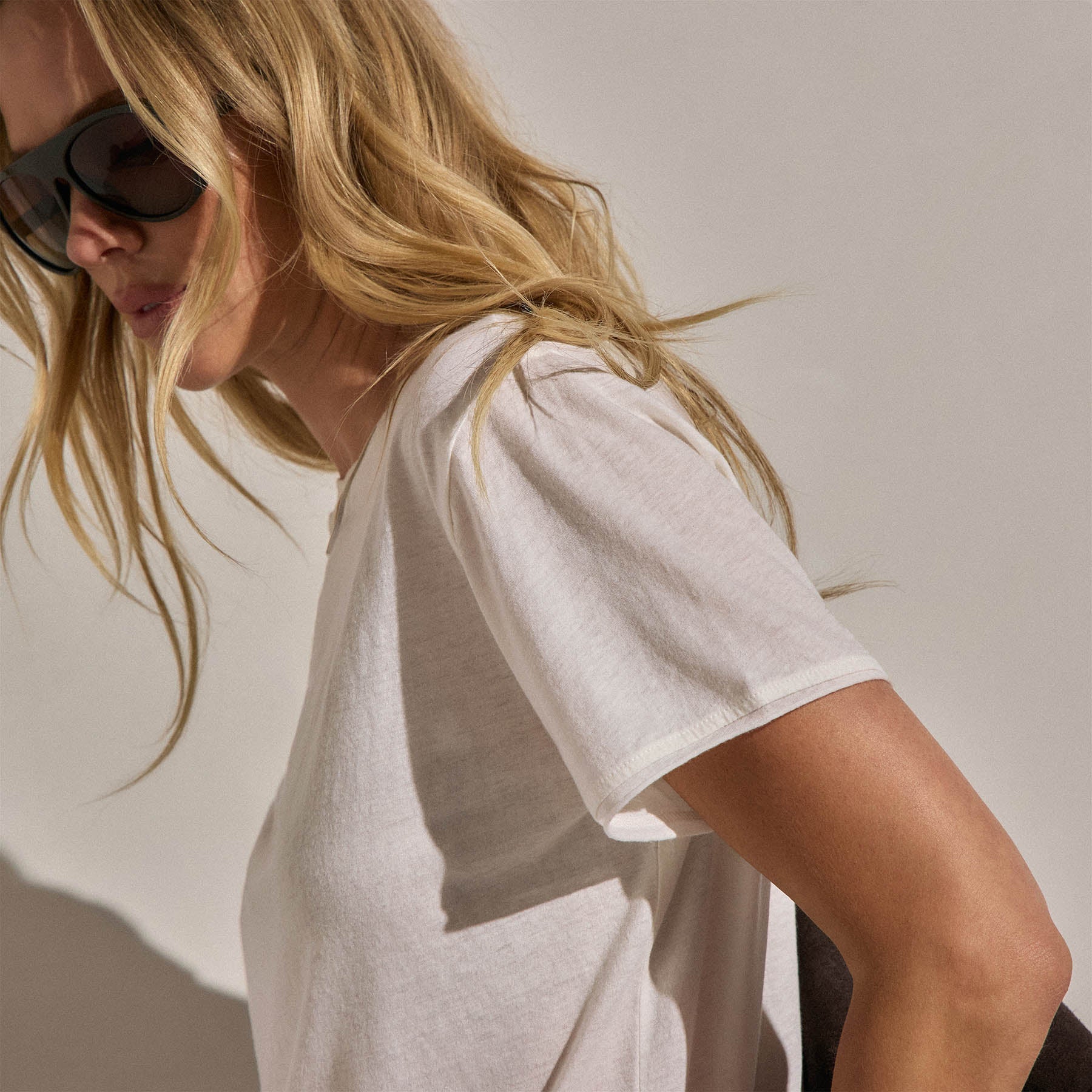 Cotton Cashmere Tee - White