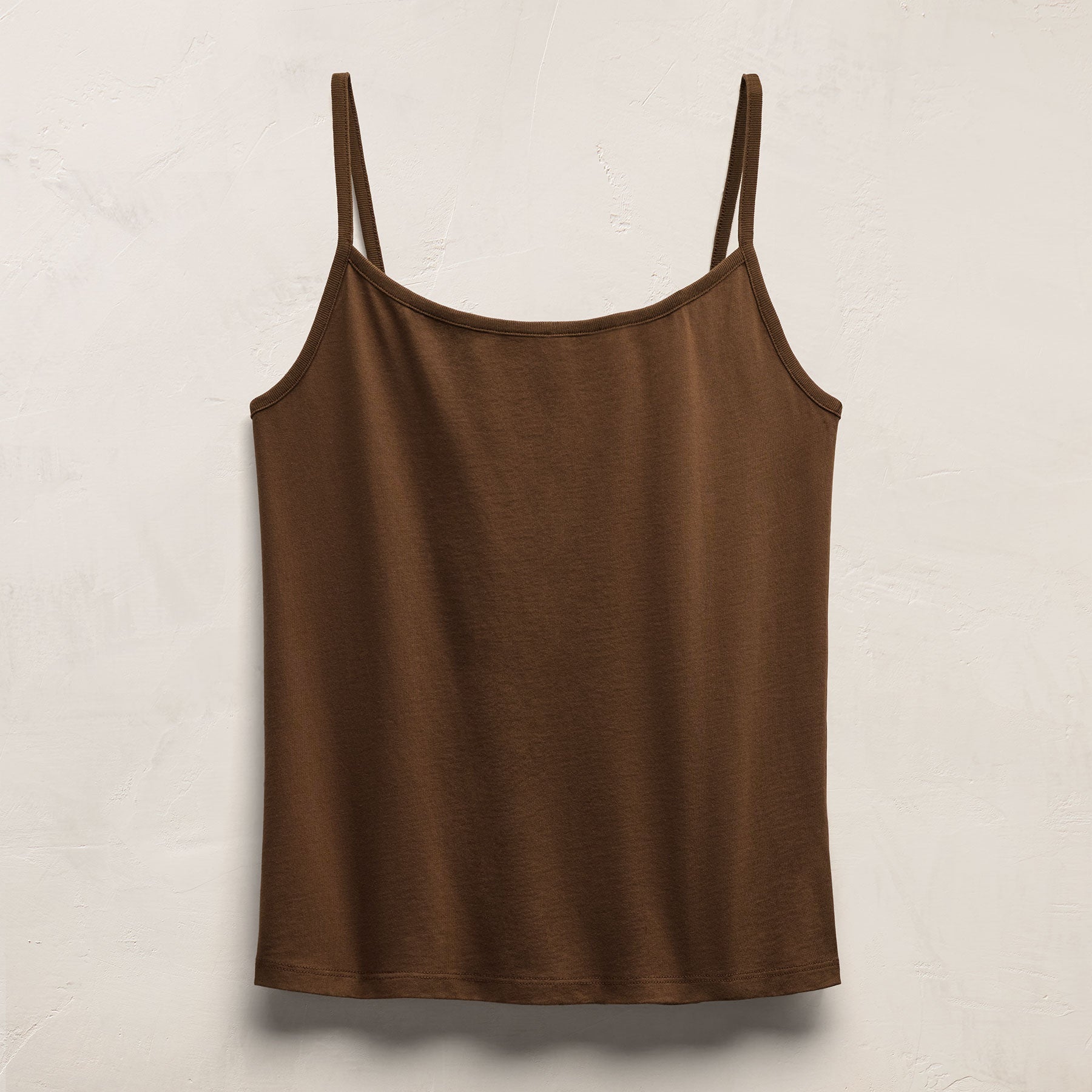 Wide Neck Tank Top - Cocoa