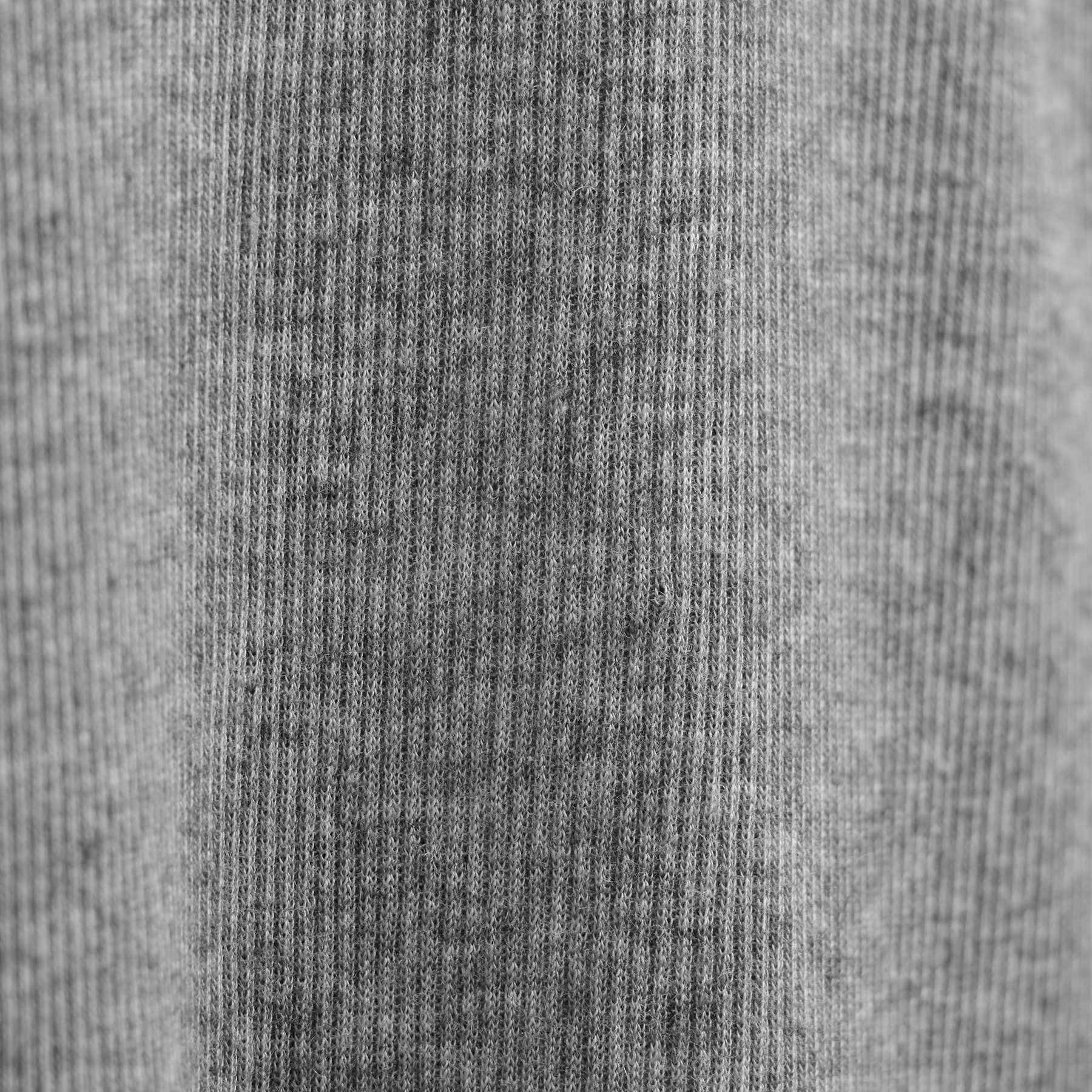 Cotton Cashmere Ribbed Raglan Tee - Heather Grey