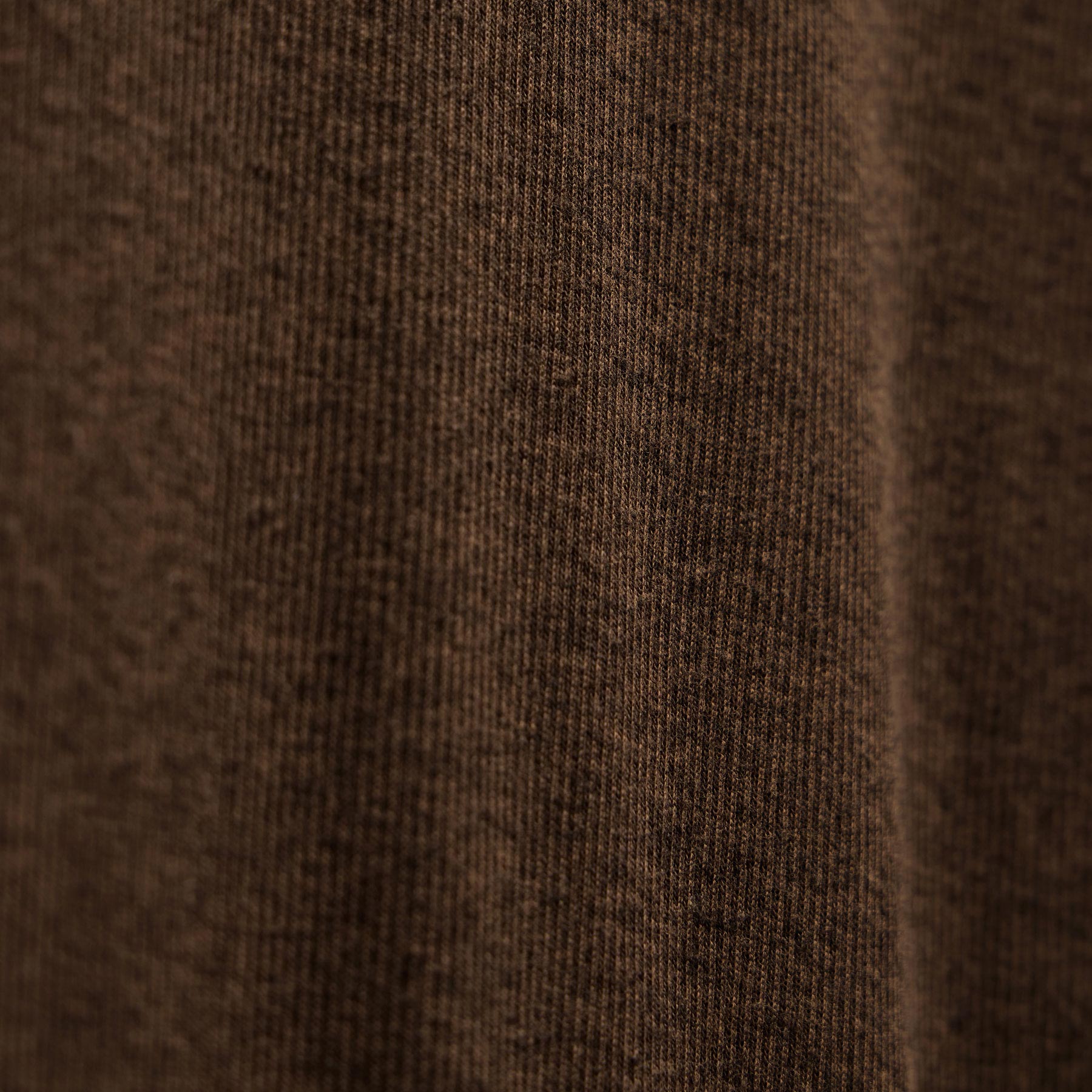 Cotton Cashmere Rib Keyhole Dress - Brown