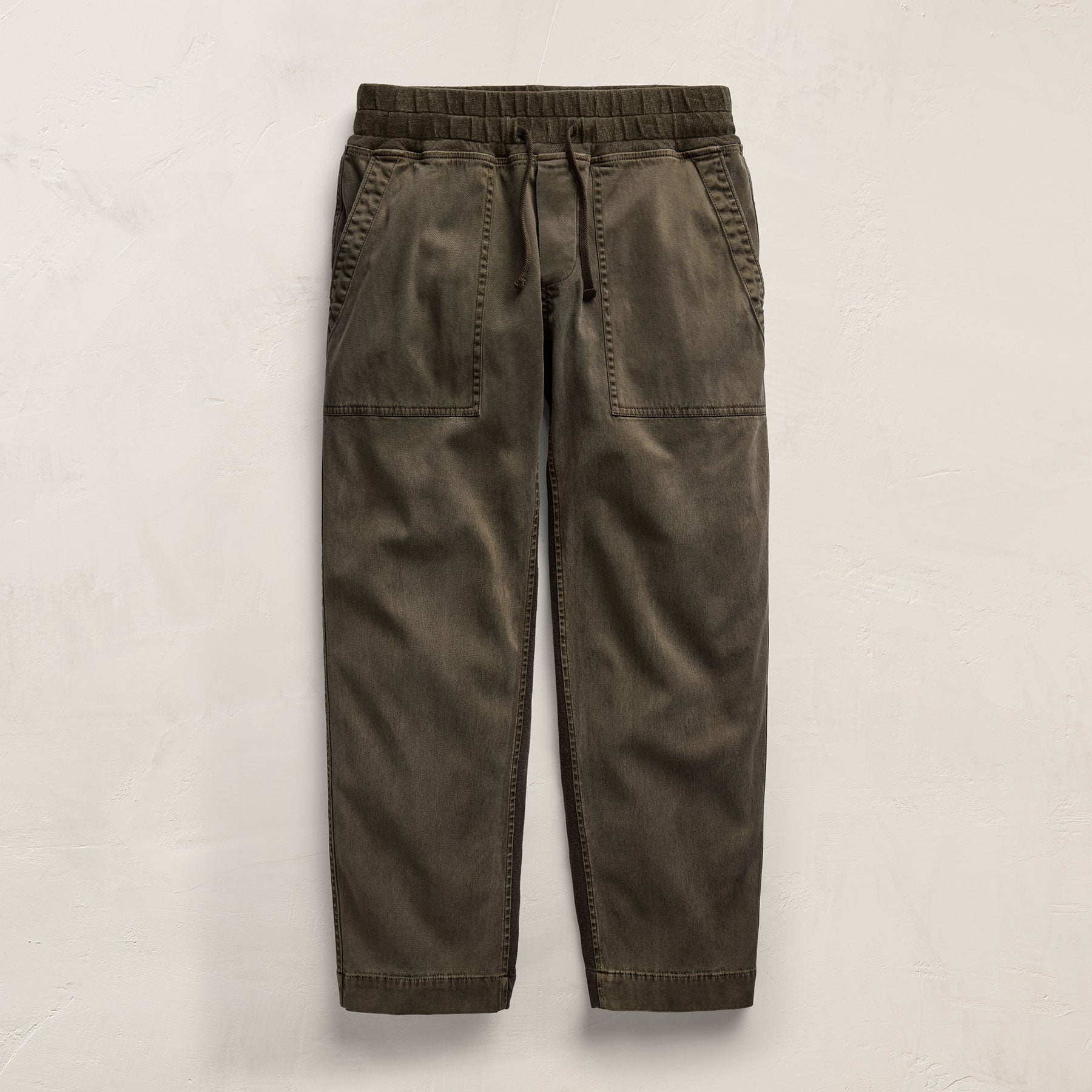 Mixed Media Straight Pant - Army Green Pigment