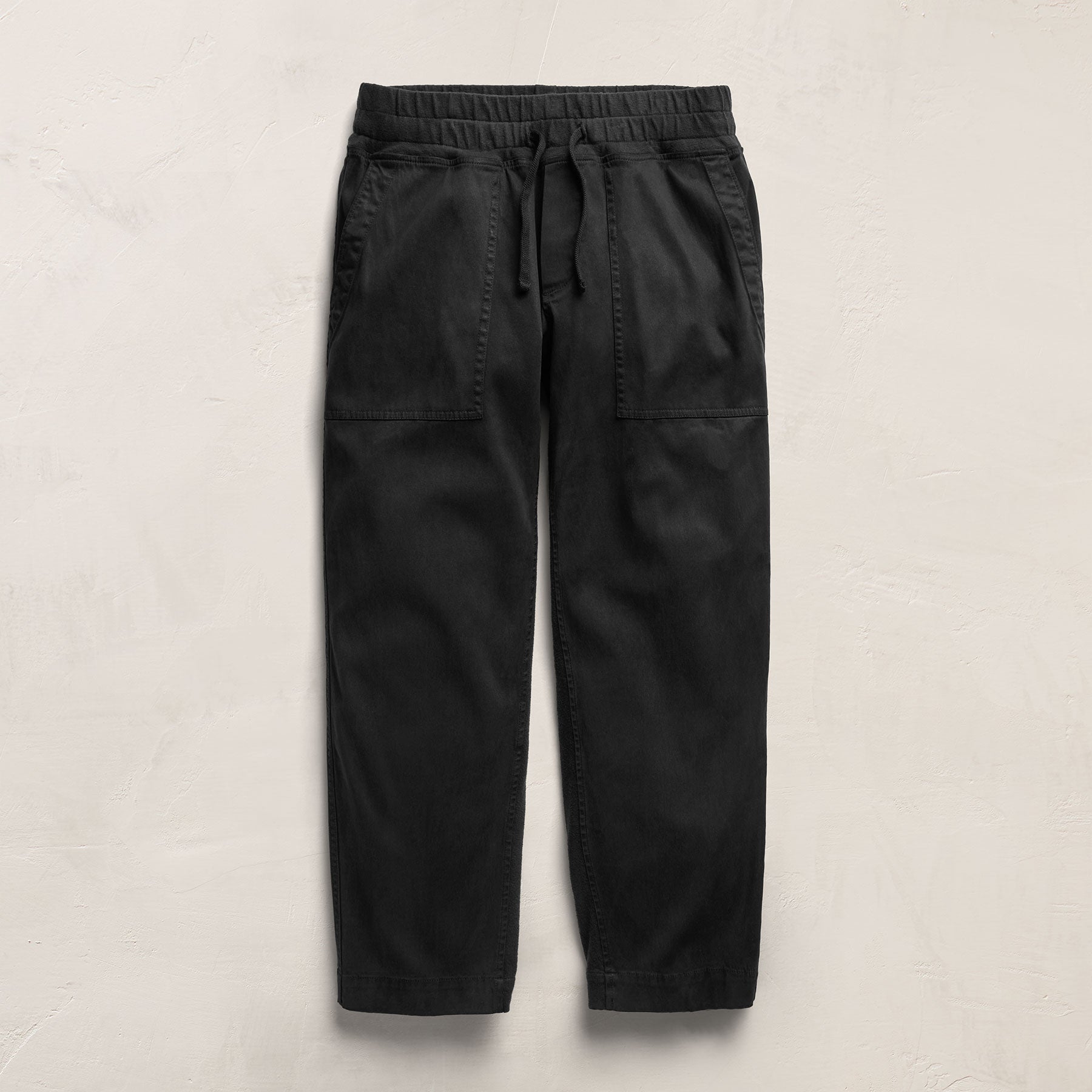 Mixed Media Straight Pant - Black