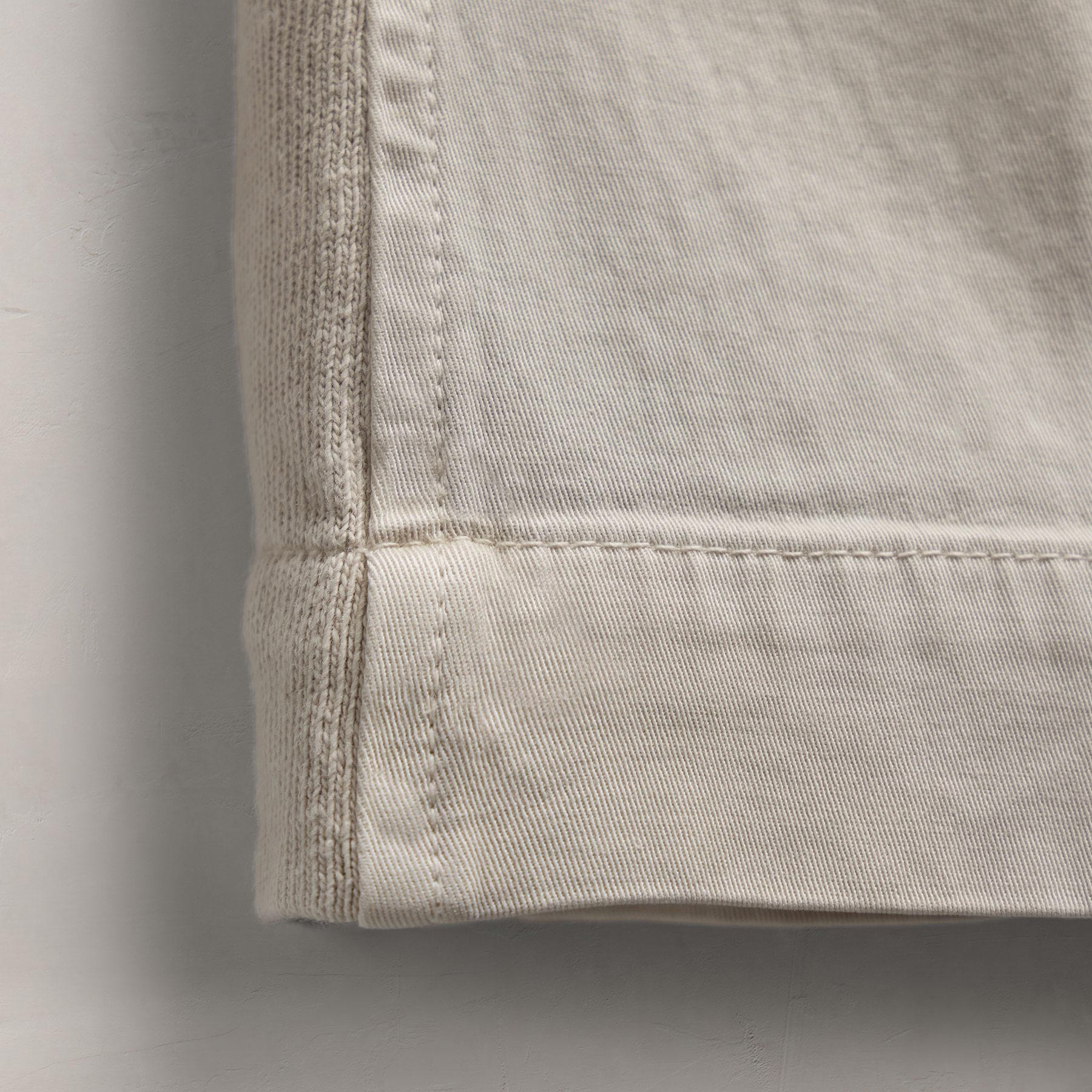 Mixed Media Straight Pant - Talc