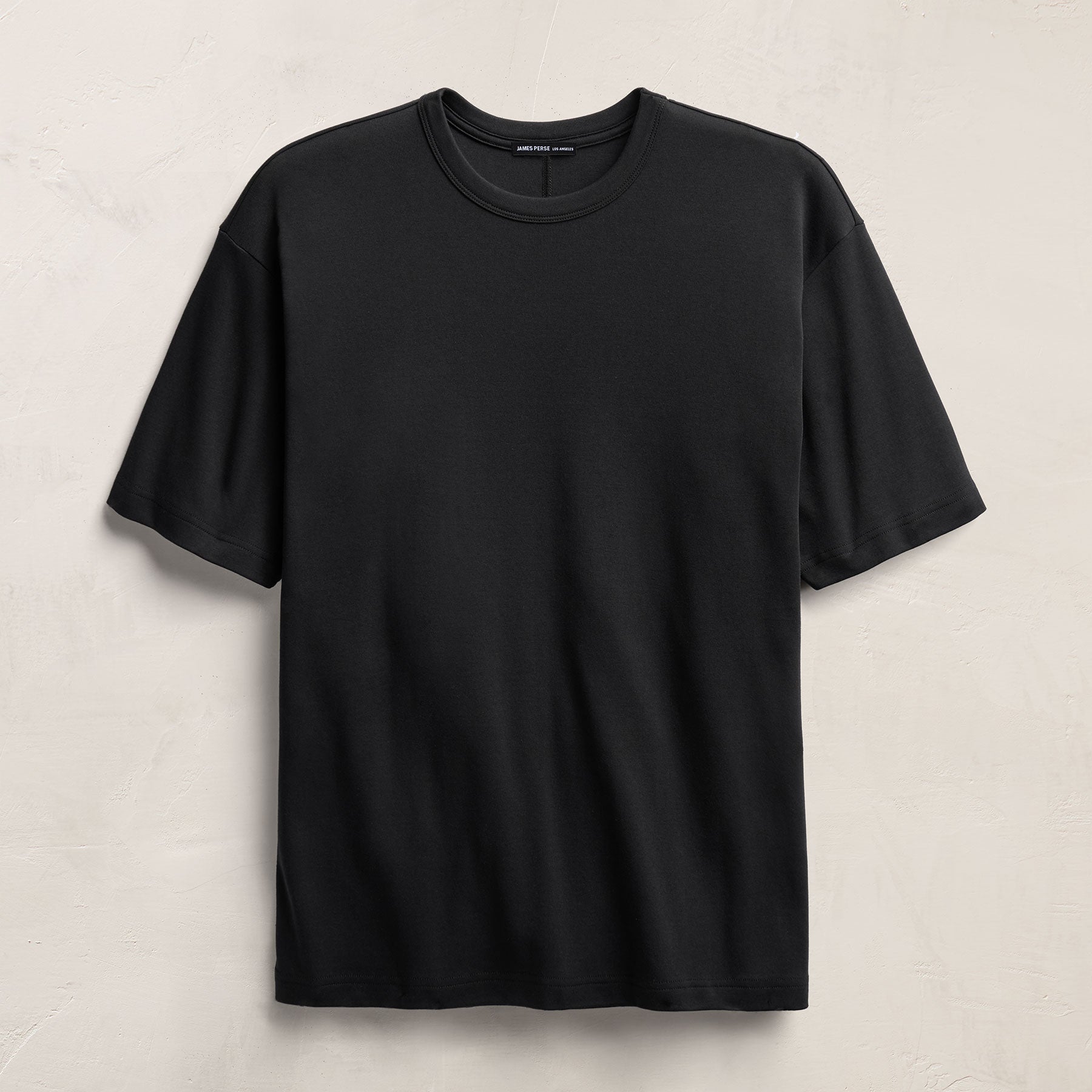 Cotton Jersey Oversized Tee - Black