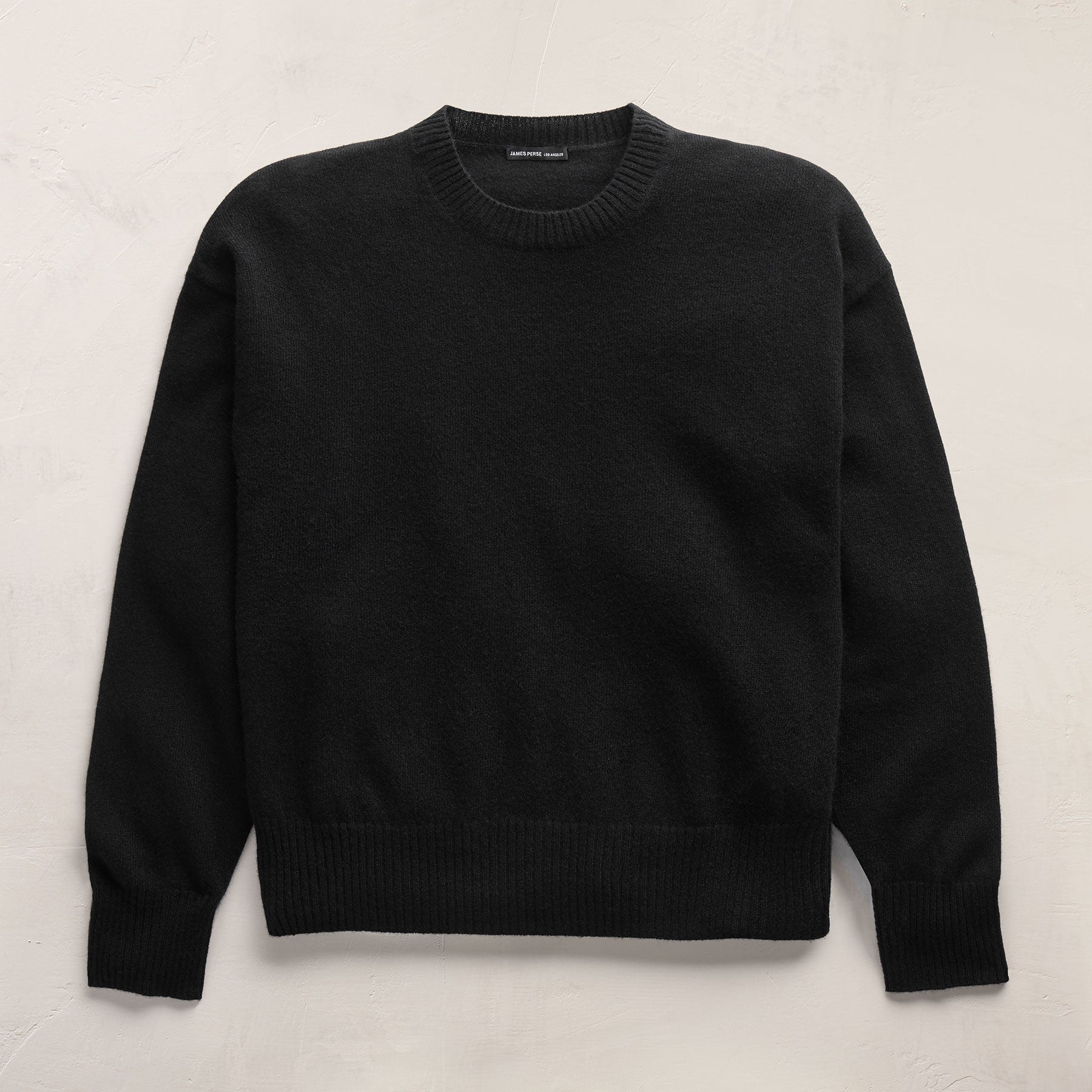 Spun Cashmere Crew Sweater - Black