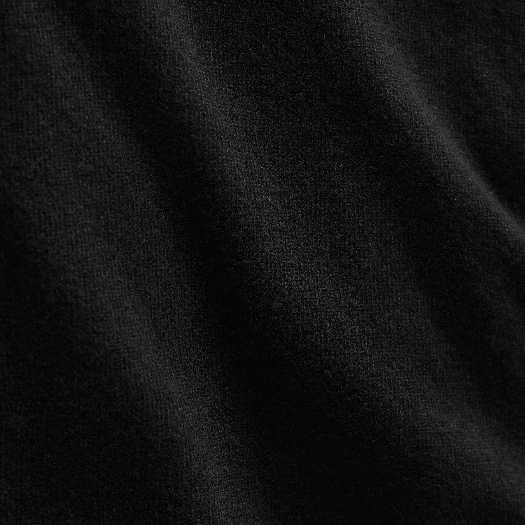 Spun Cashmere Crew Sweater - Black