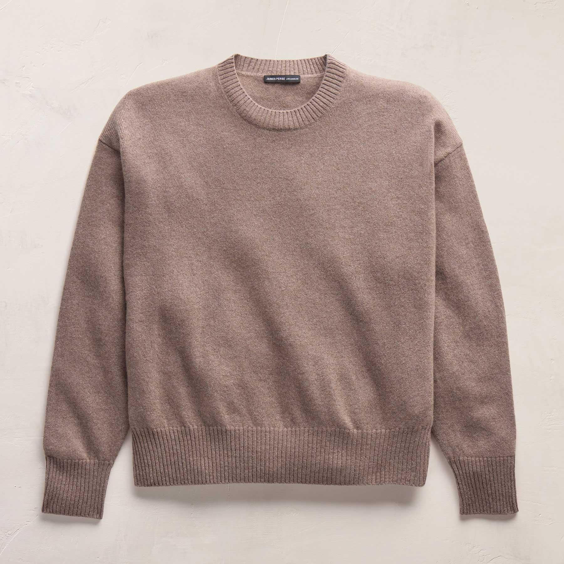Spun Cashmere Crew Sweater - Warm Brown